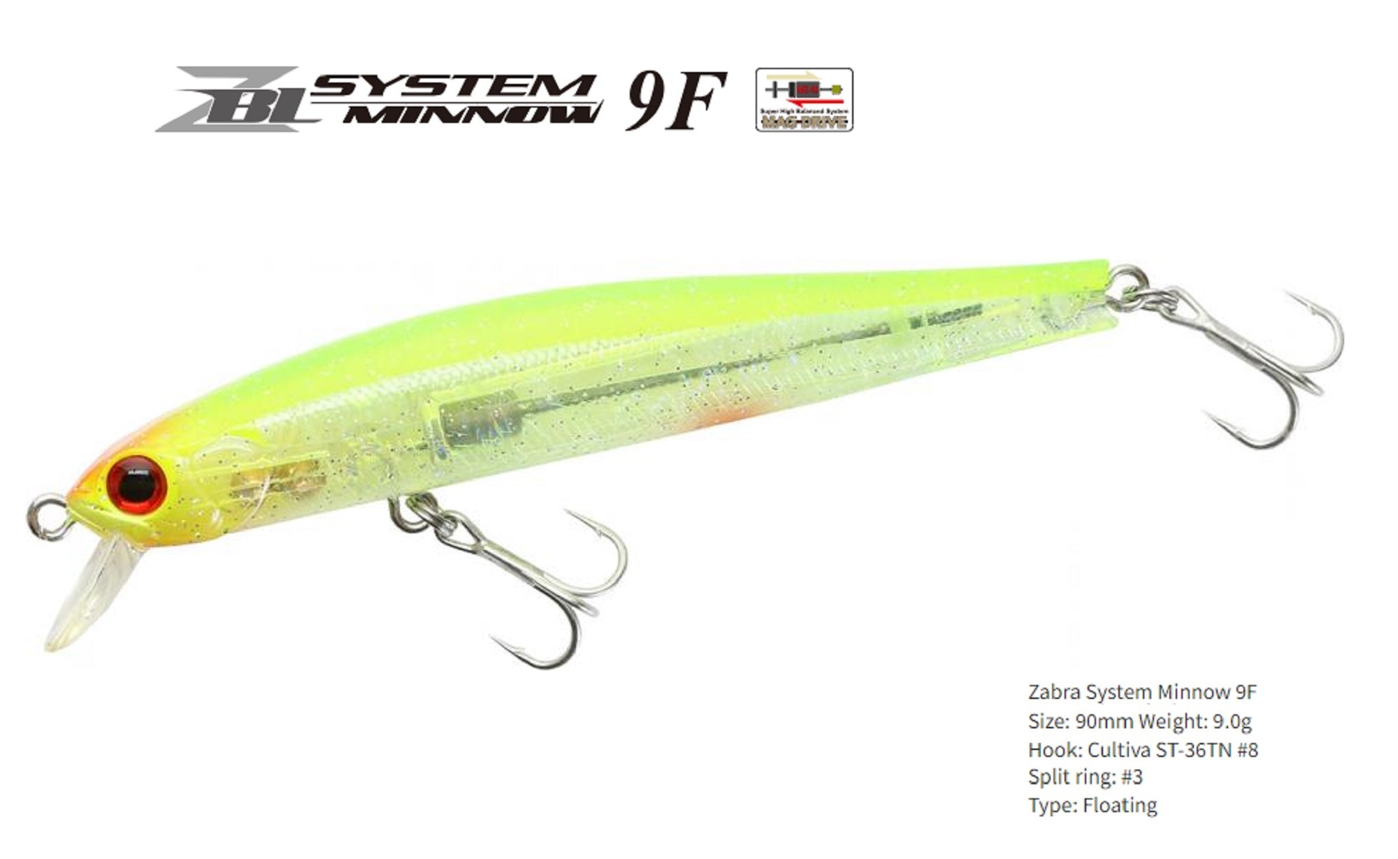 Zipbaits ZBL System Minnow 9F Floating Lure 476 (9504)