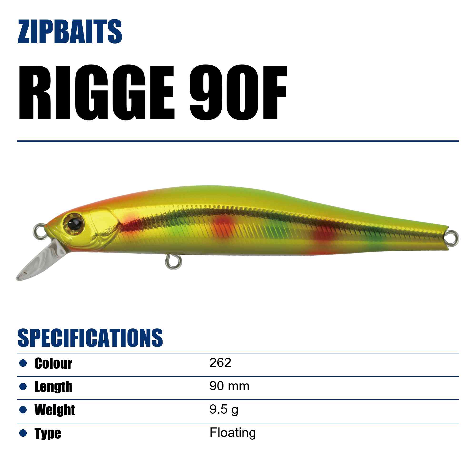 Zipbaits Rigge 90F Floating Lure 262 (3739)