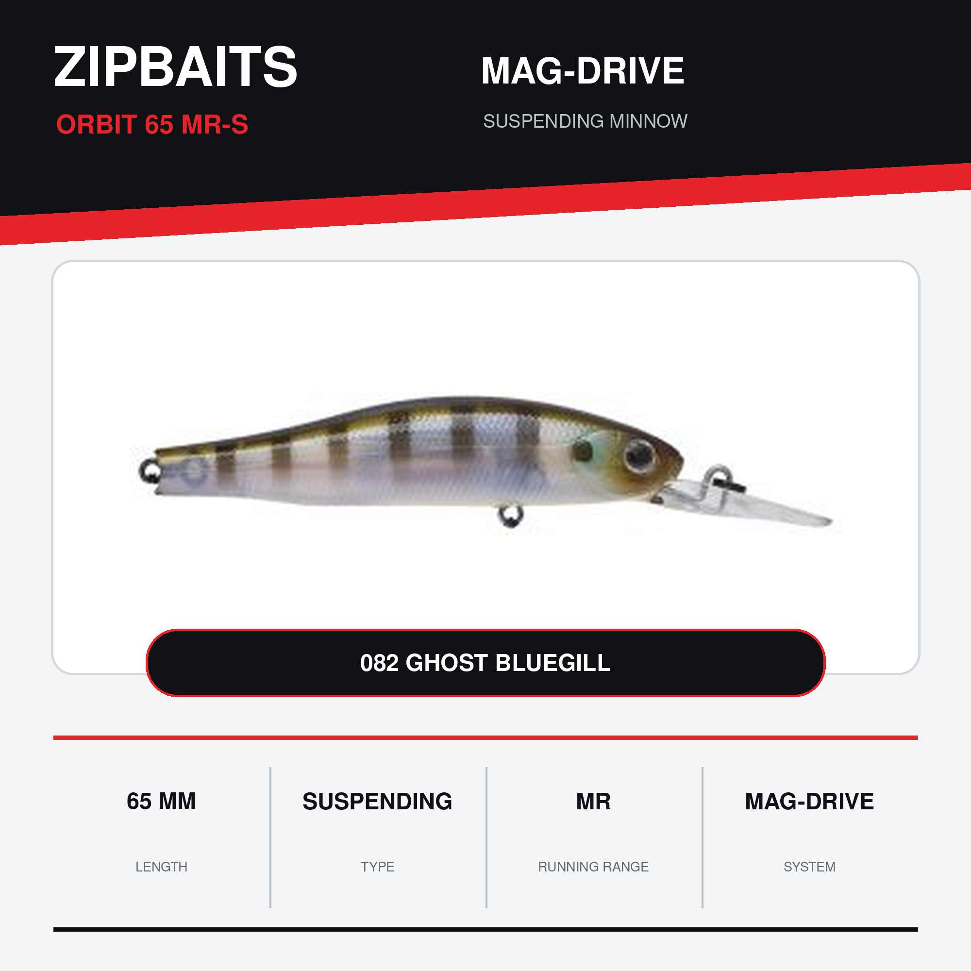 Zipbait Orbit 65MR-S Suspend Lure 082 (0491)