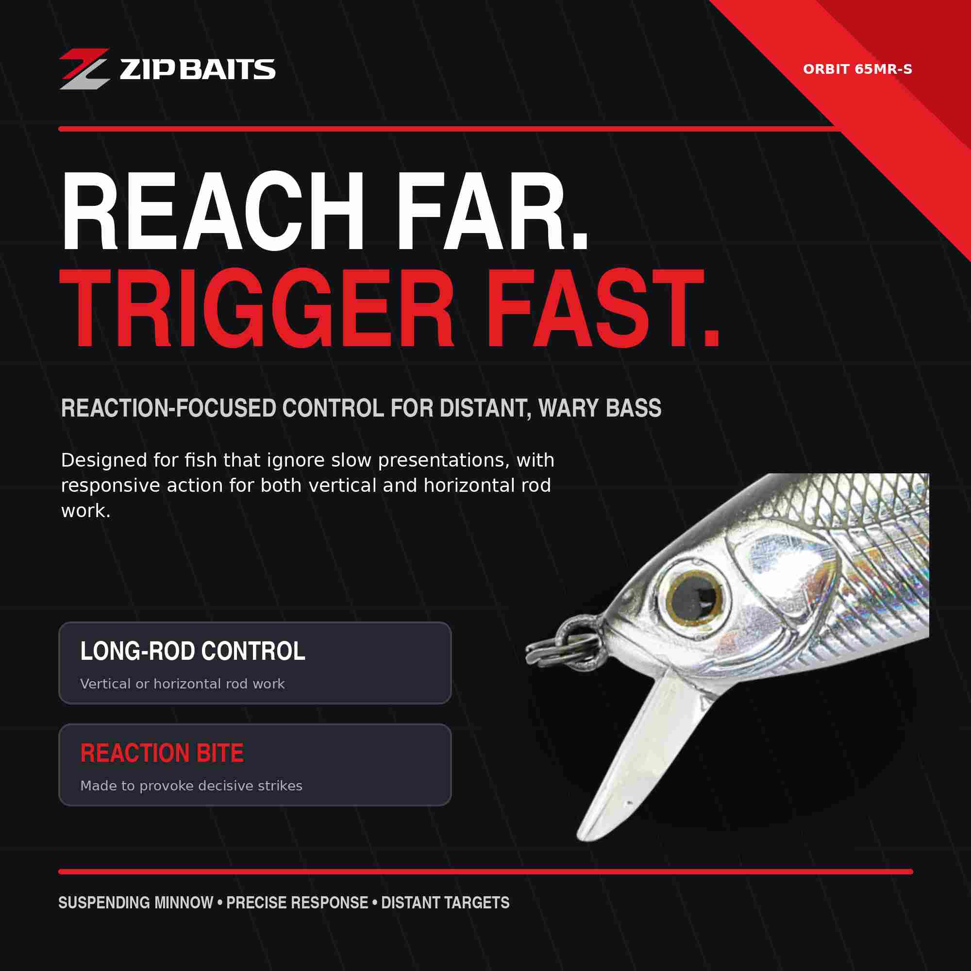 Zipbait Orbit 65MR-S Suspend Lure 082 (0491)