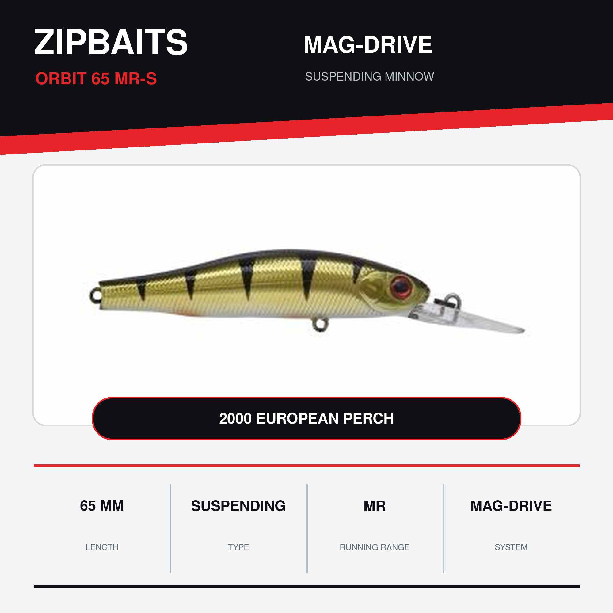 Zipbait Orbit 65MR-S Suspend Lure 2000 (0521)