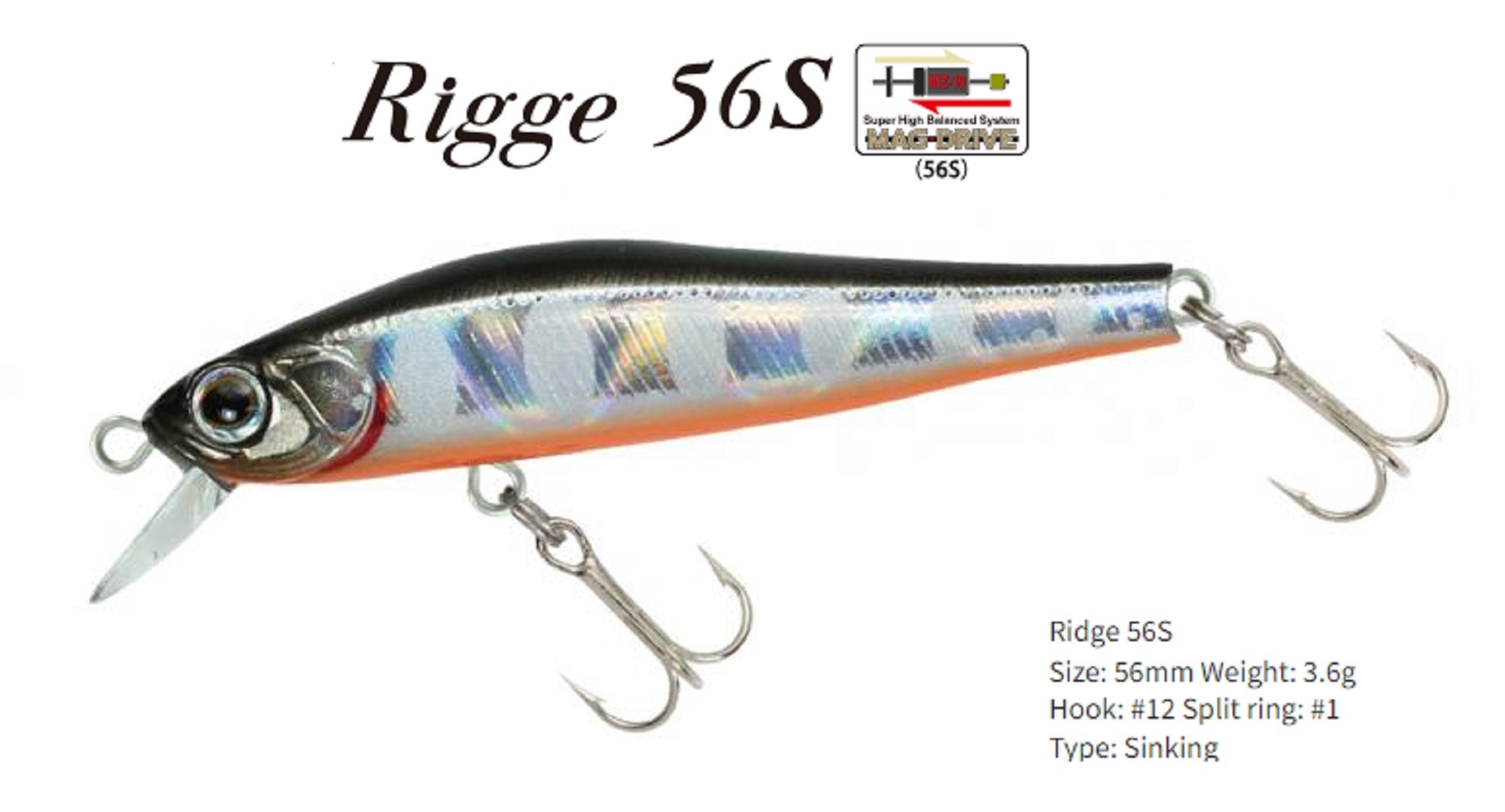 Zipbaits Rigge 56S Sinking Lure 317 (1573)