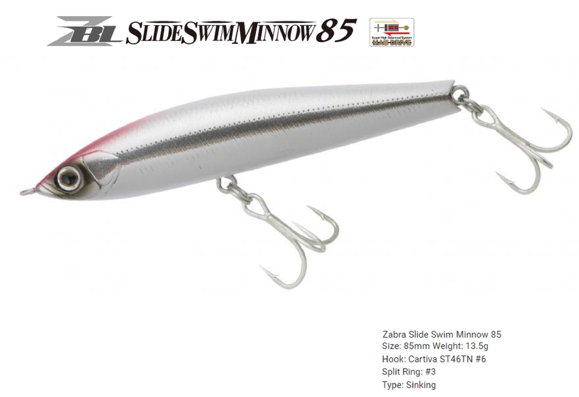 Zipbaits Slide Swim Minnow 85 Sinking Lure 269 (7469)