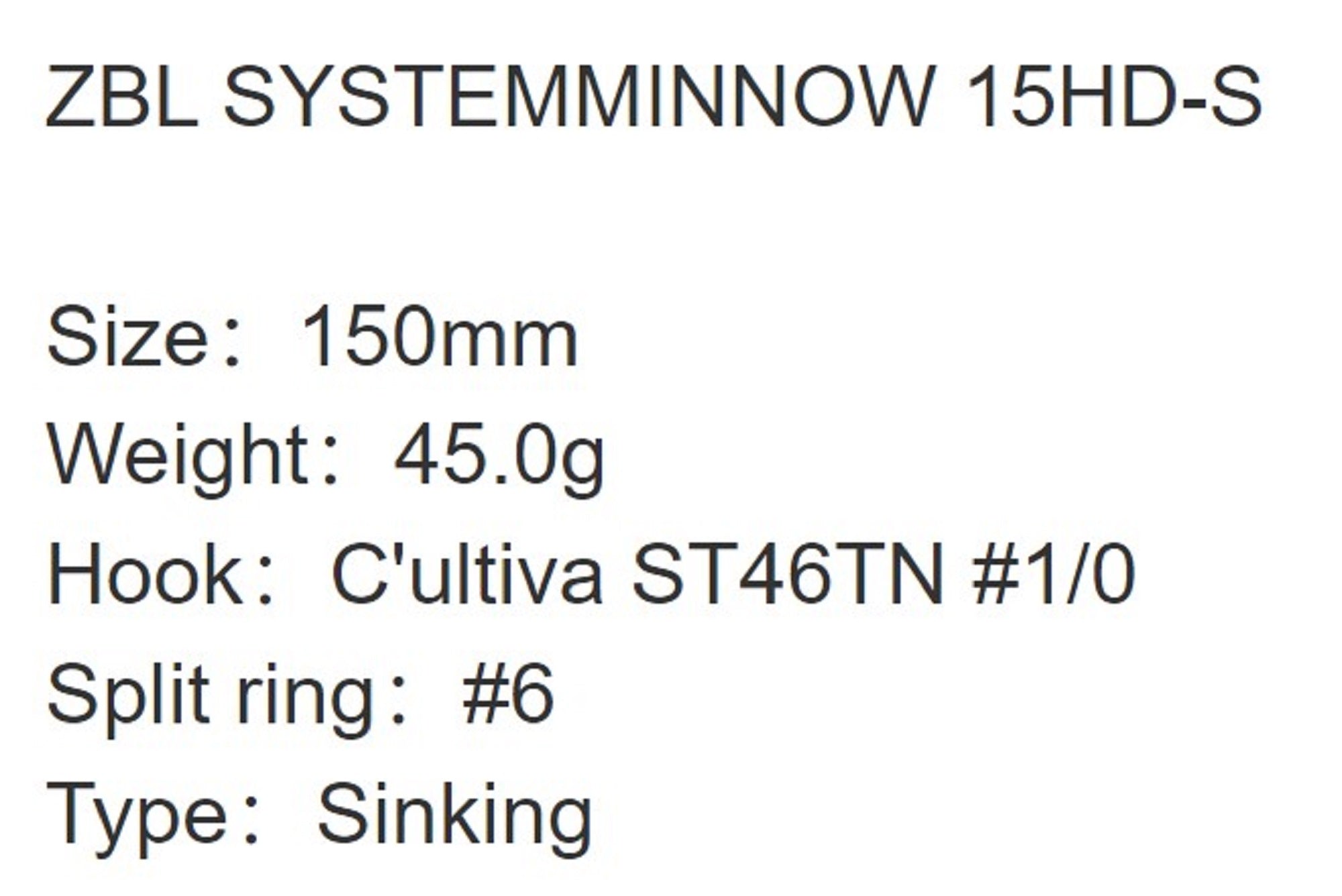 Zipbaits ZBL System Minnow 15 HDS Sinking Lure 595 (7154)