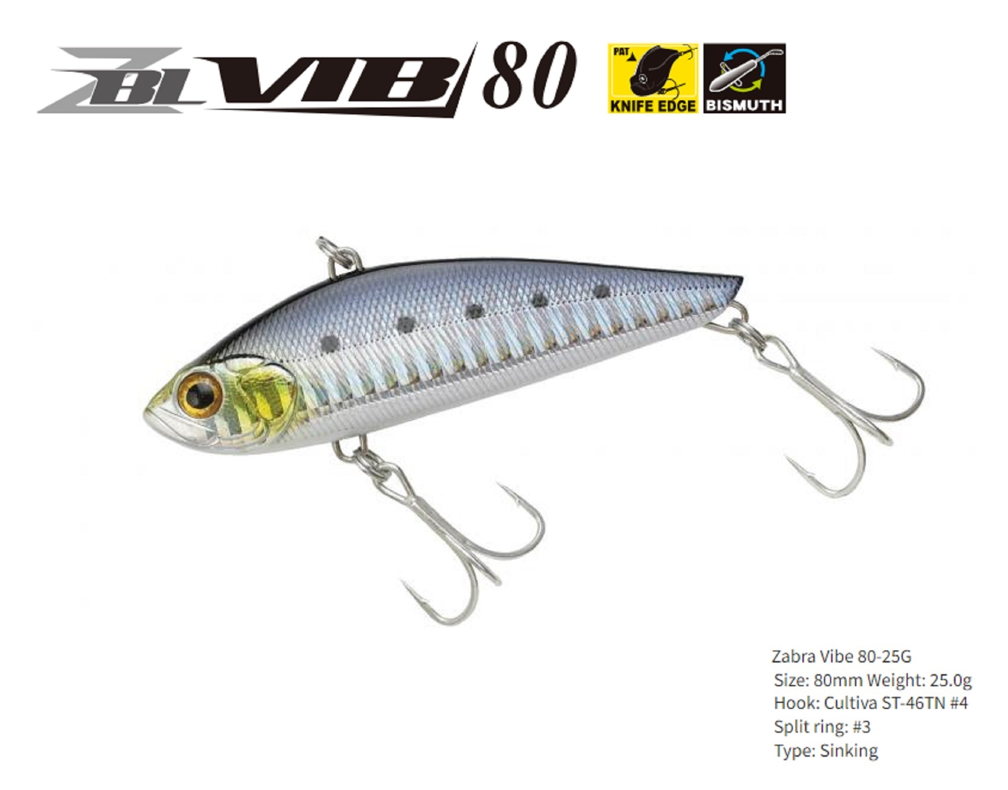 Zipbaits ZBL Vib 80 25 grams Sinking Vibration Lure 718 (3032)