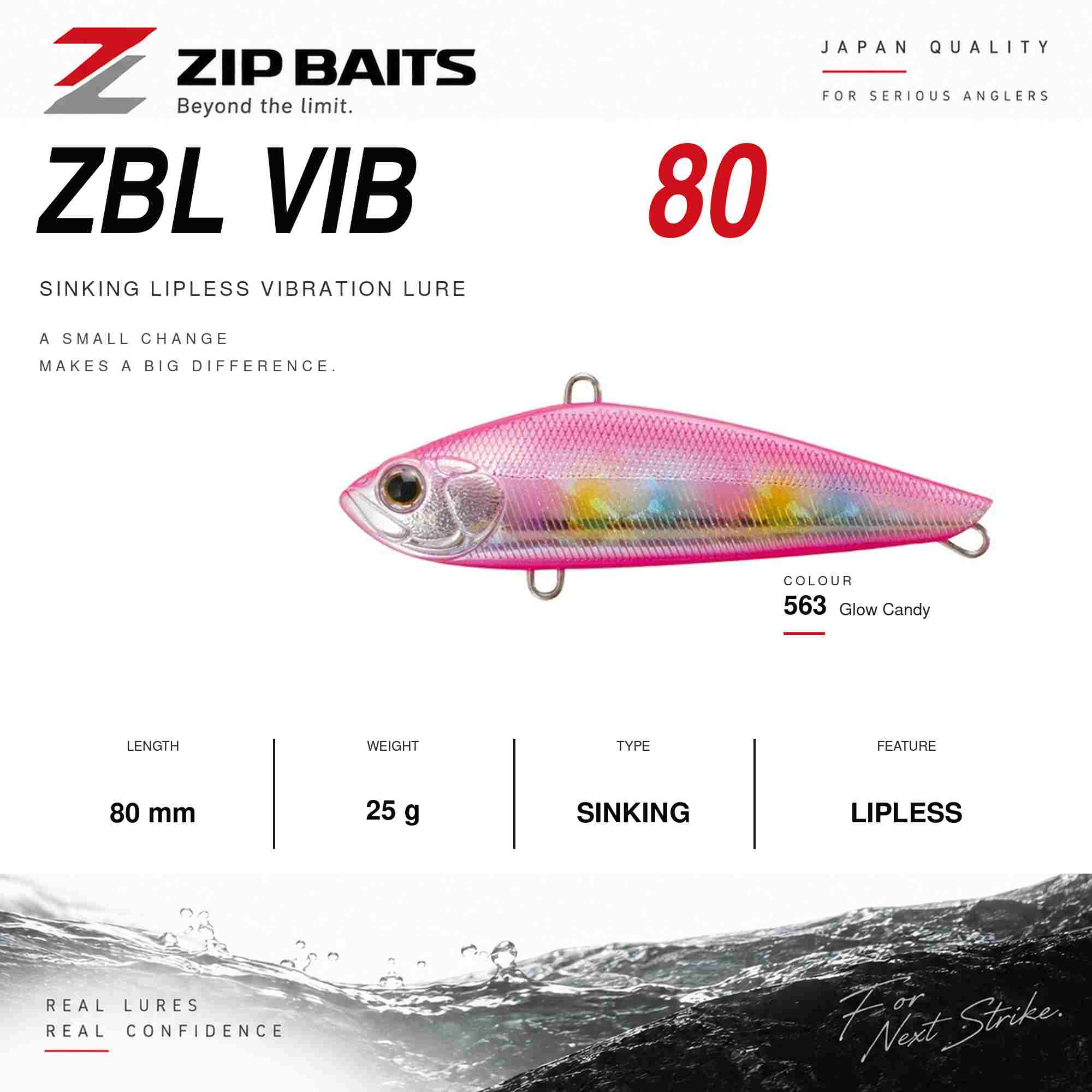 Zipbaits ZBL Vib 80 25 grams Sinking Vibration Lure 563 (3261)