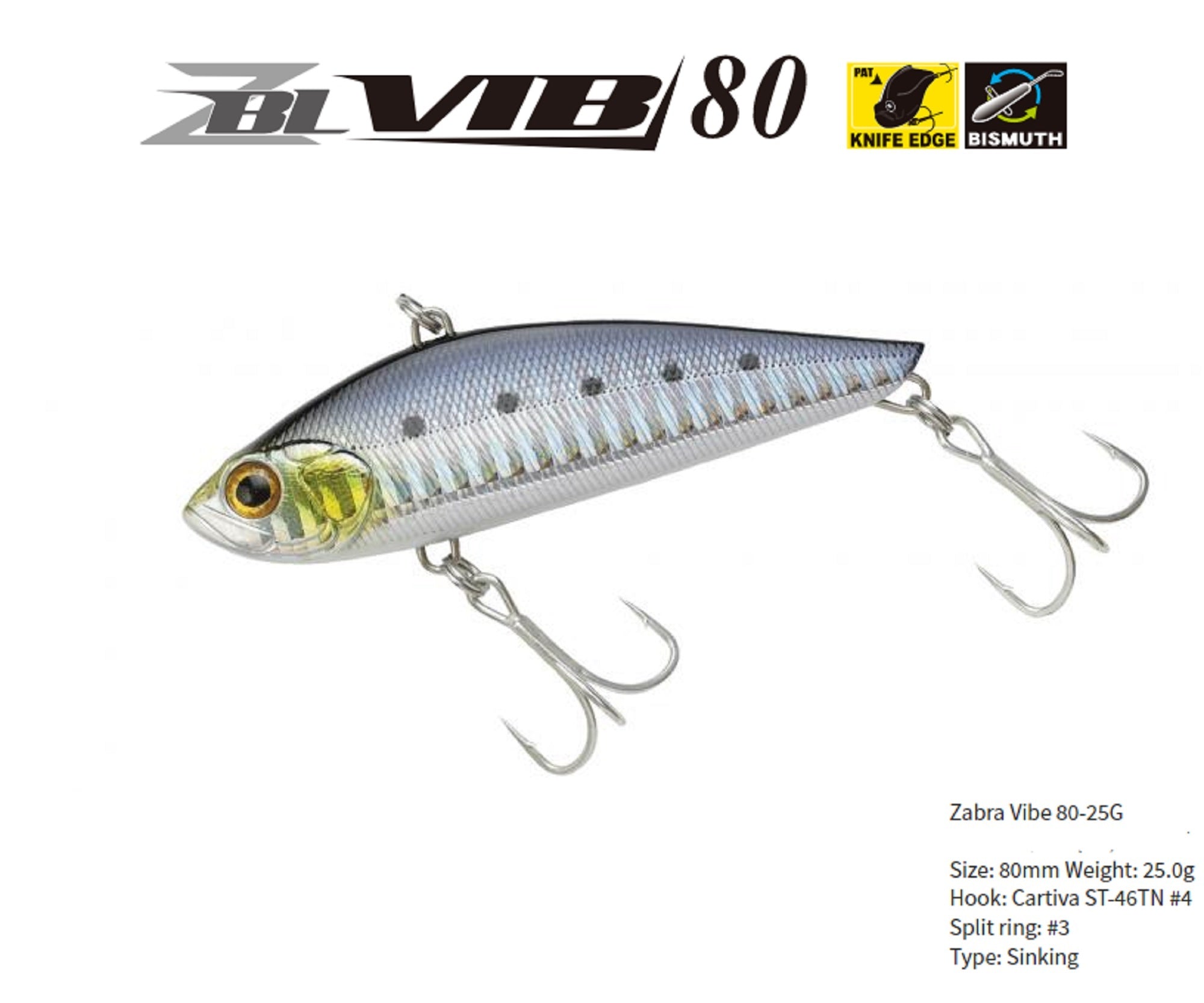 Zipbaits ZBL Vib 80 25 grams Sinking Vibration Lure 915 (3346)
