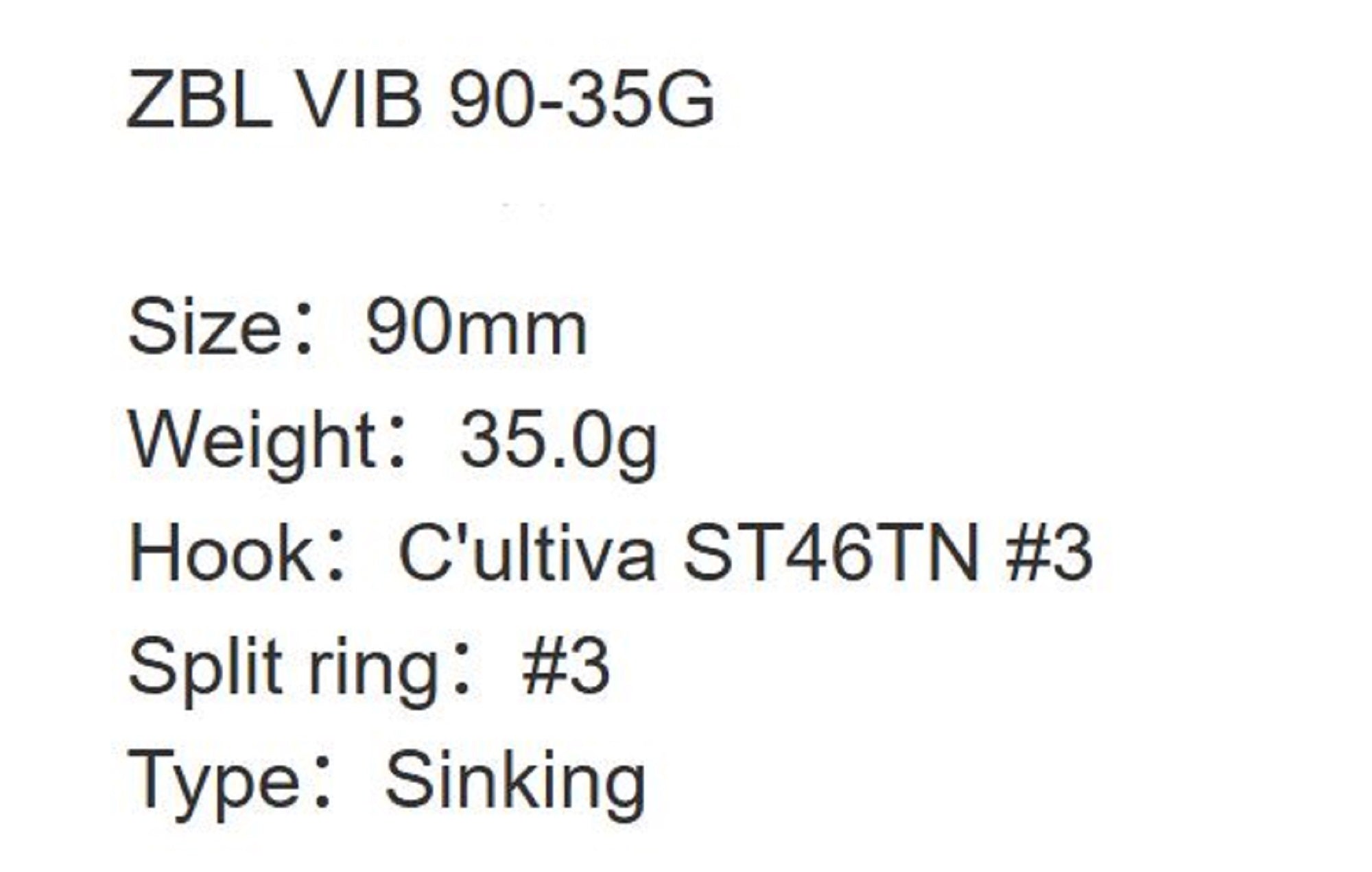 Zipbaits ZBL Vib 90 35 grams Sinking Vibration Lure 703 (4077)