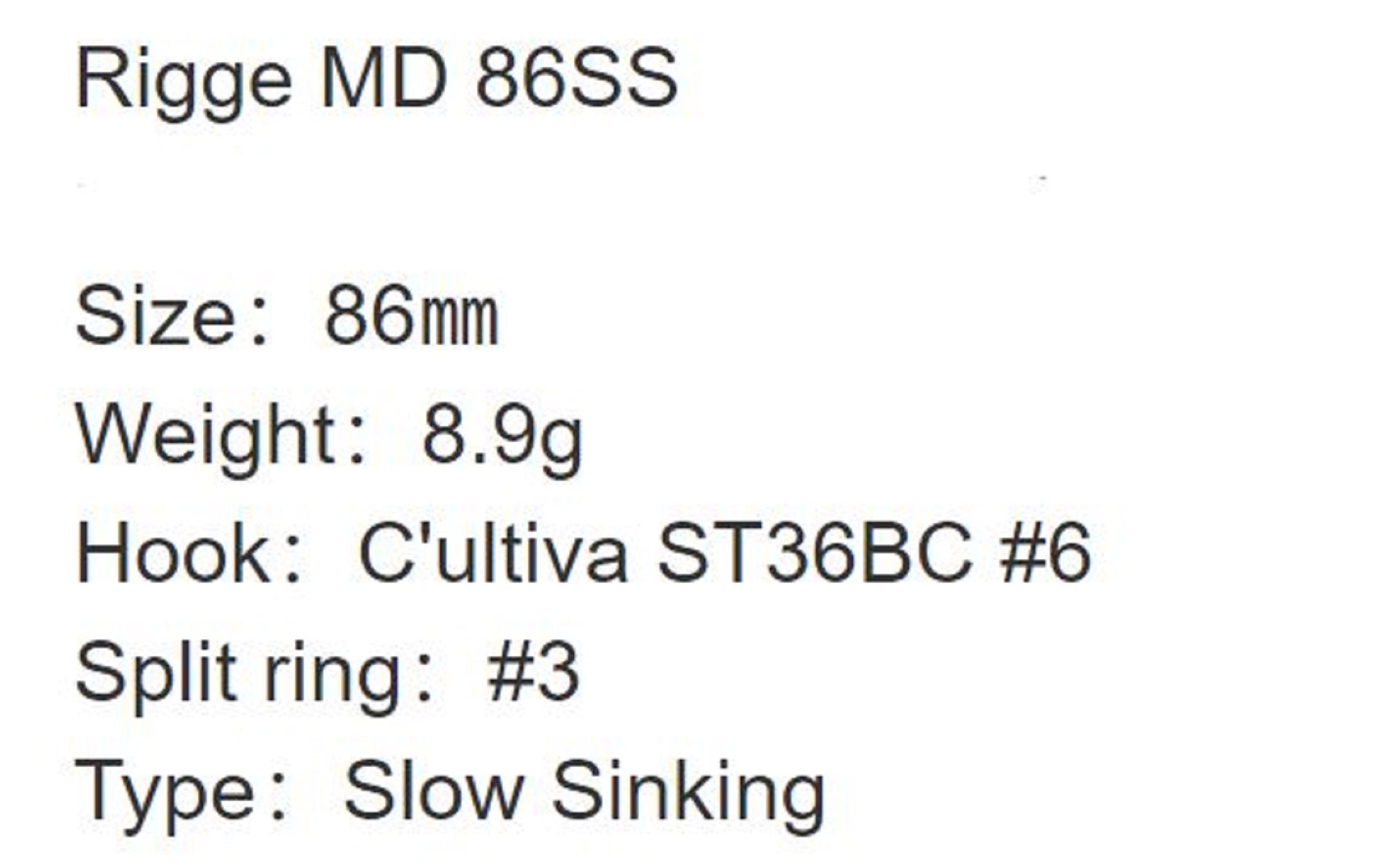 Zipbaits Rigge MD 86SS Slow Sinking Lure 026 (1020)