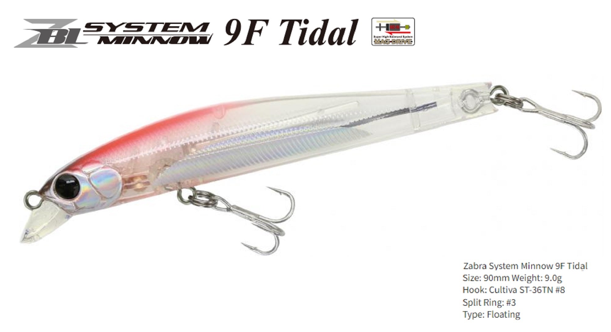 Zipbaits ZBL System Minnow 9F Tidal Floating Lure 718 (1081)