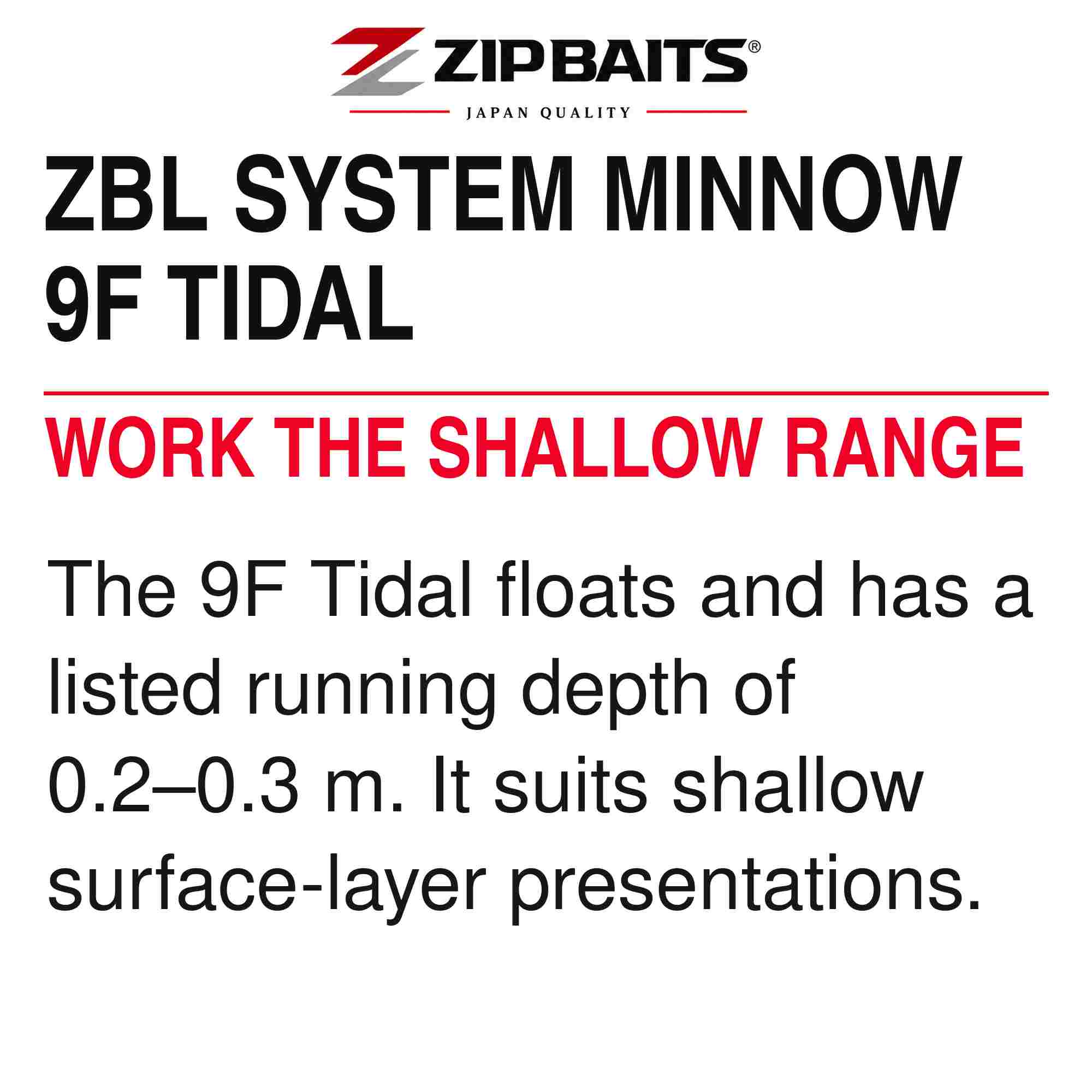 Zipbaits ZBL System Minnow 9F Tidal Floating Lure 725 (1104)