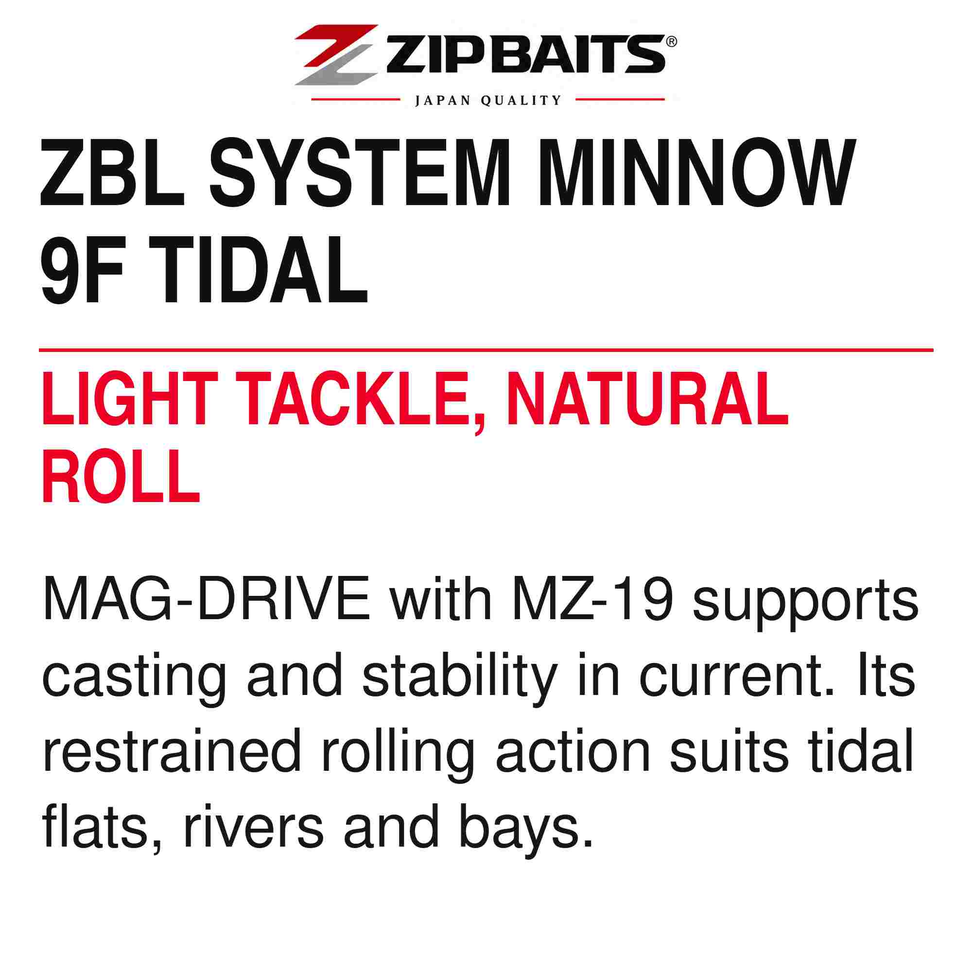 Zipbaits ZBL System Minnow 9F Tidal Floating Lure 725 (1104)