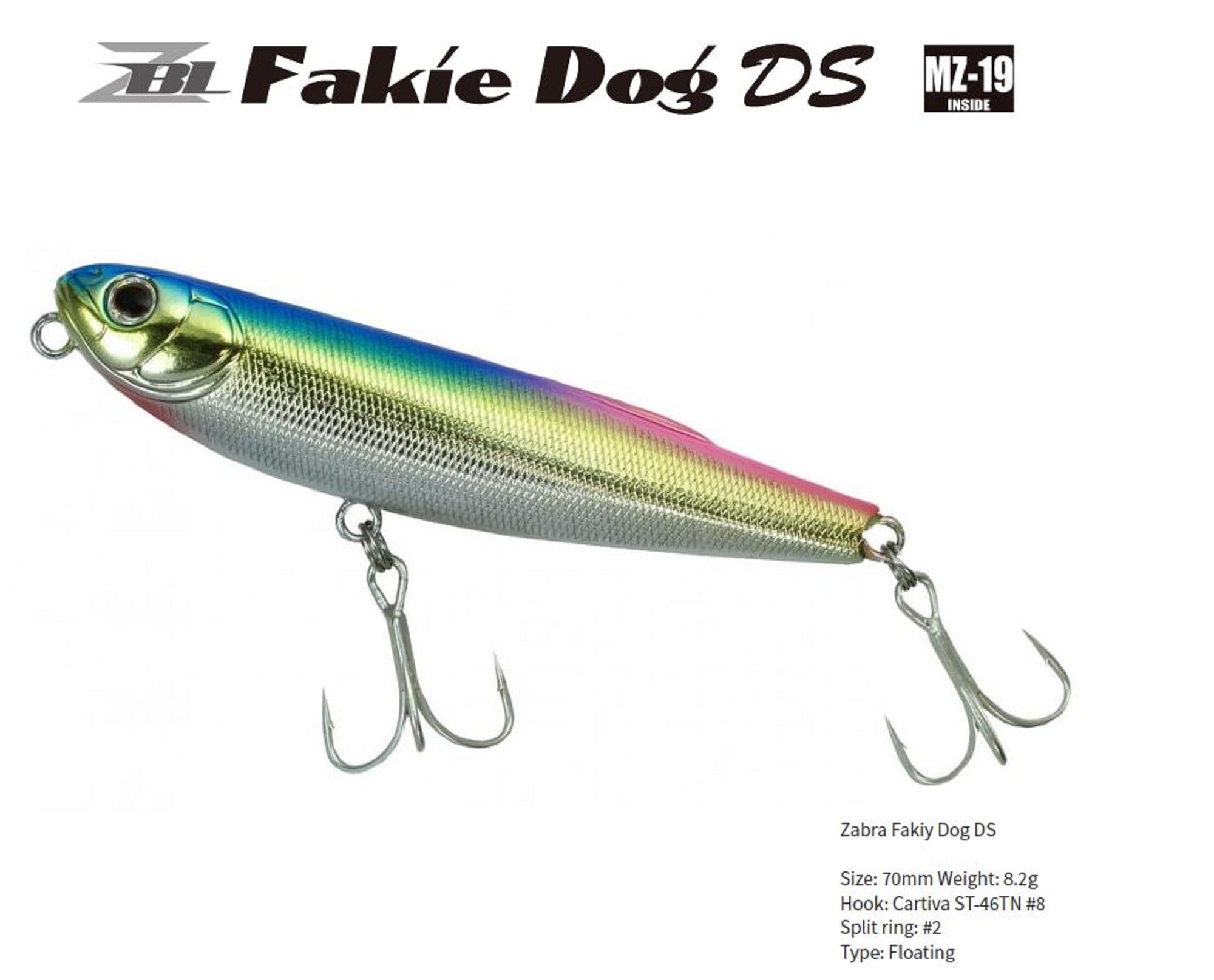 Zipbaits ZBL Fakie Dog DS Down Size 70mm Floating Lure 204 (2347)