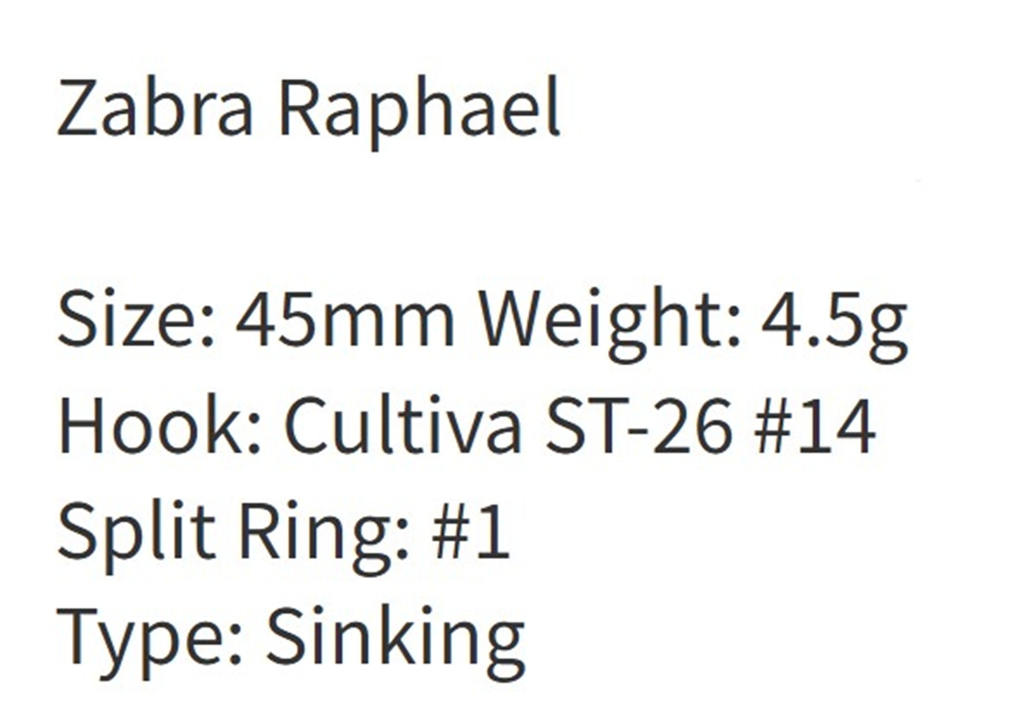 Zipbaits ZBL Raphael 45 mm 4.5 grams Sinking Lure L-152 (4418)