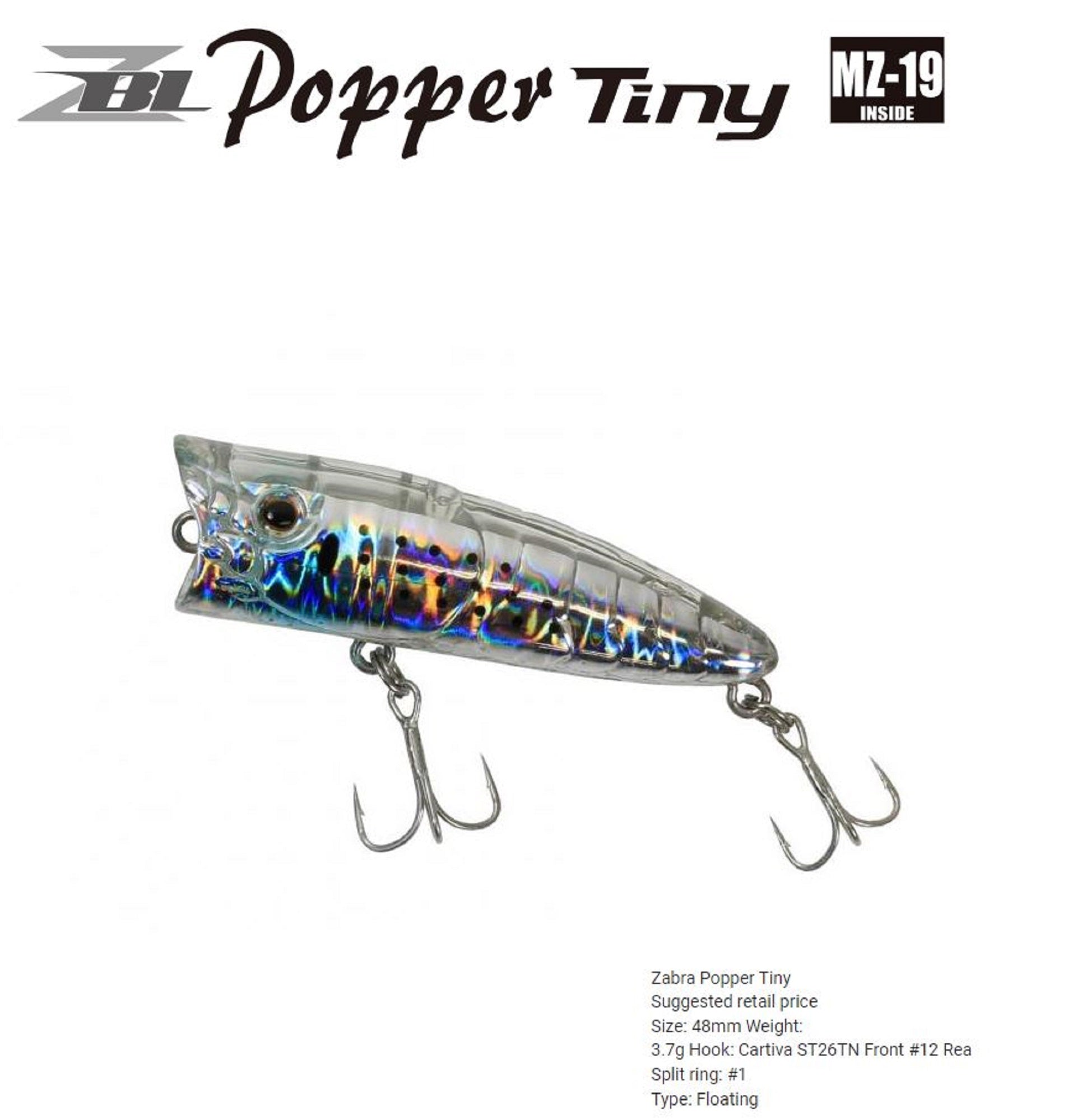 Zipbaits ZBL Popper Tiny 48mm Floating Lure 274 (5316)