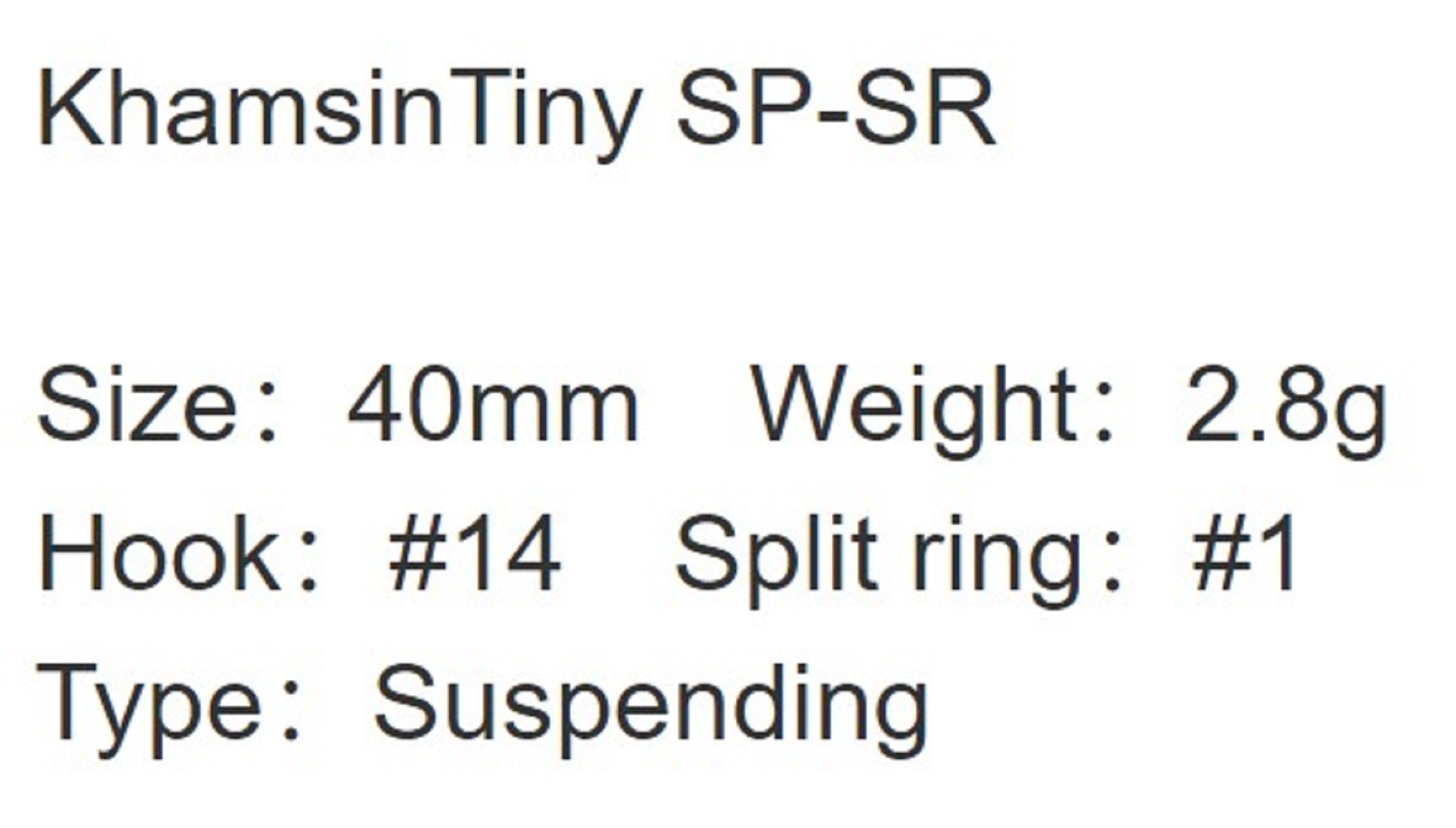 Zipbaits Khamsin Tiny SR 40mm Suspend Lure 995 (7326)