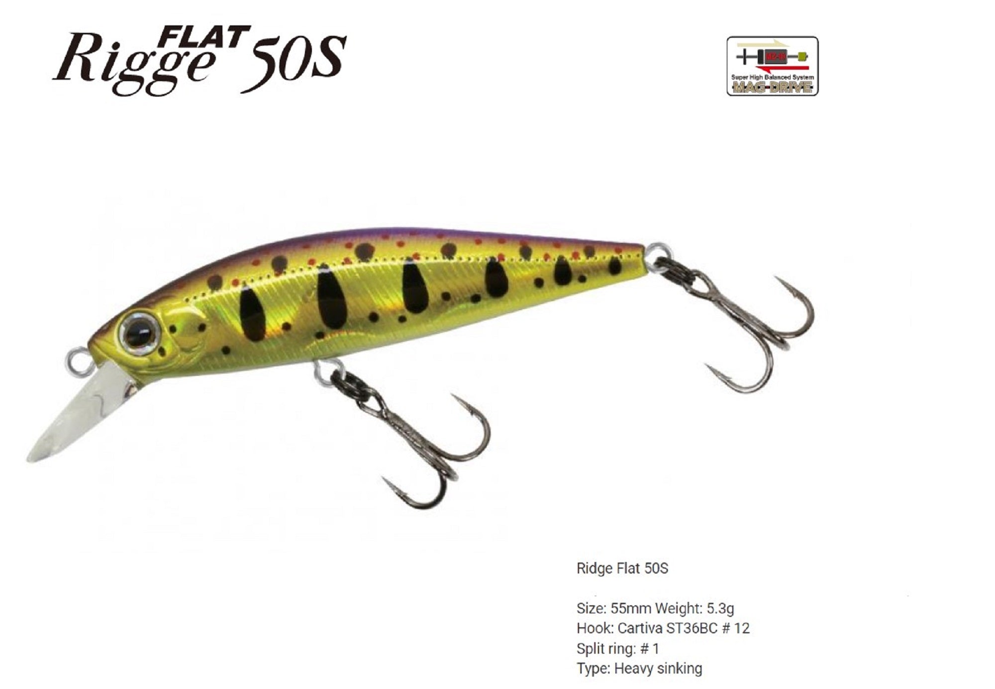 Zipbaits Rigge Flat Heavy 50S Sinking Lure 126 (4423)