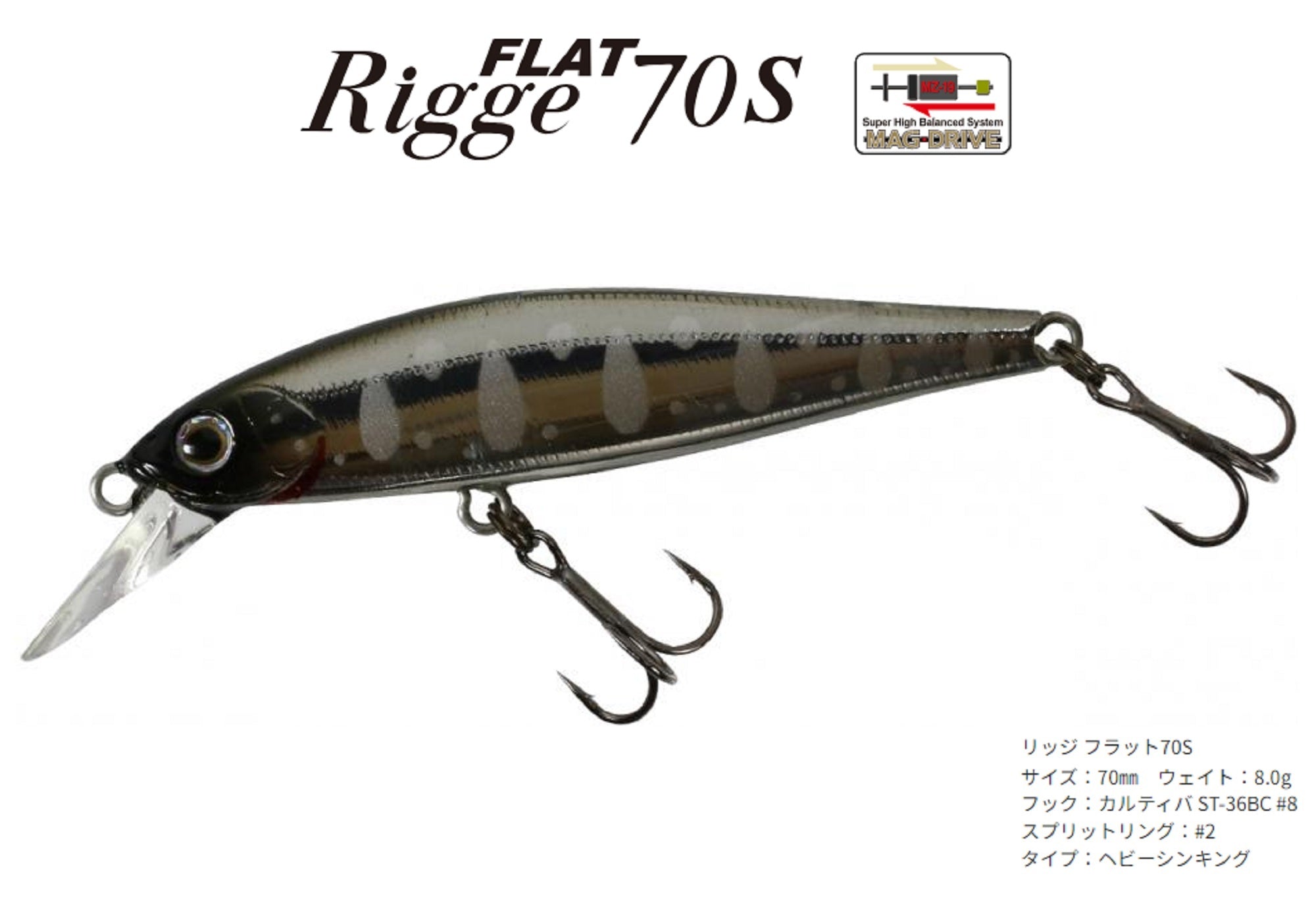 Zipbaits Rigge Flat Heavy 70S Sinking Lure 487 (4346)