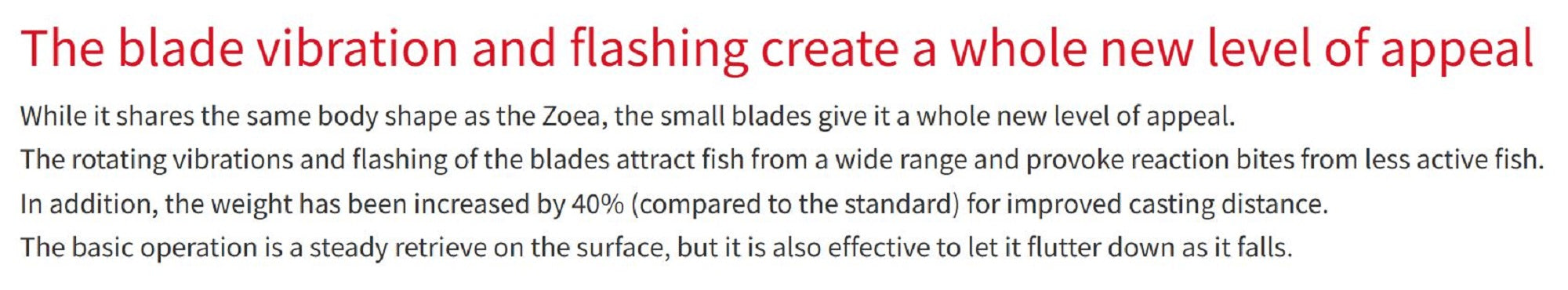 Zipbaits ZBL Zoea 49S Blade Sinking Lure 239 (7172)