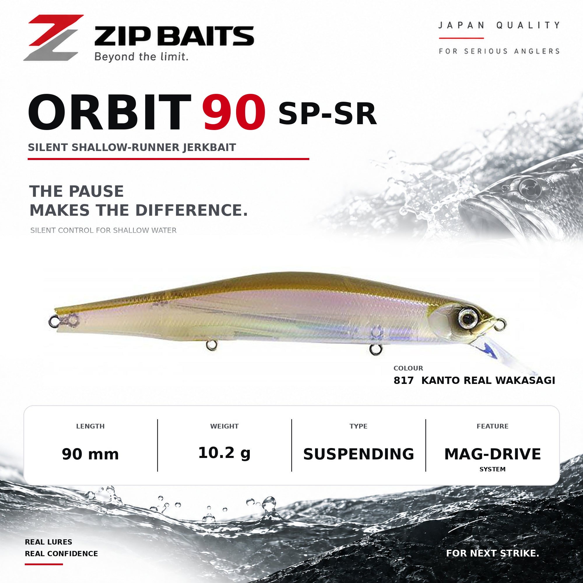 Zipbaits Orbit 90 SP SR Suspend Lure 817 (3096)