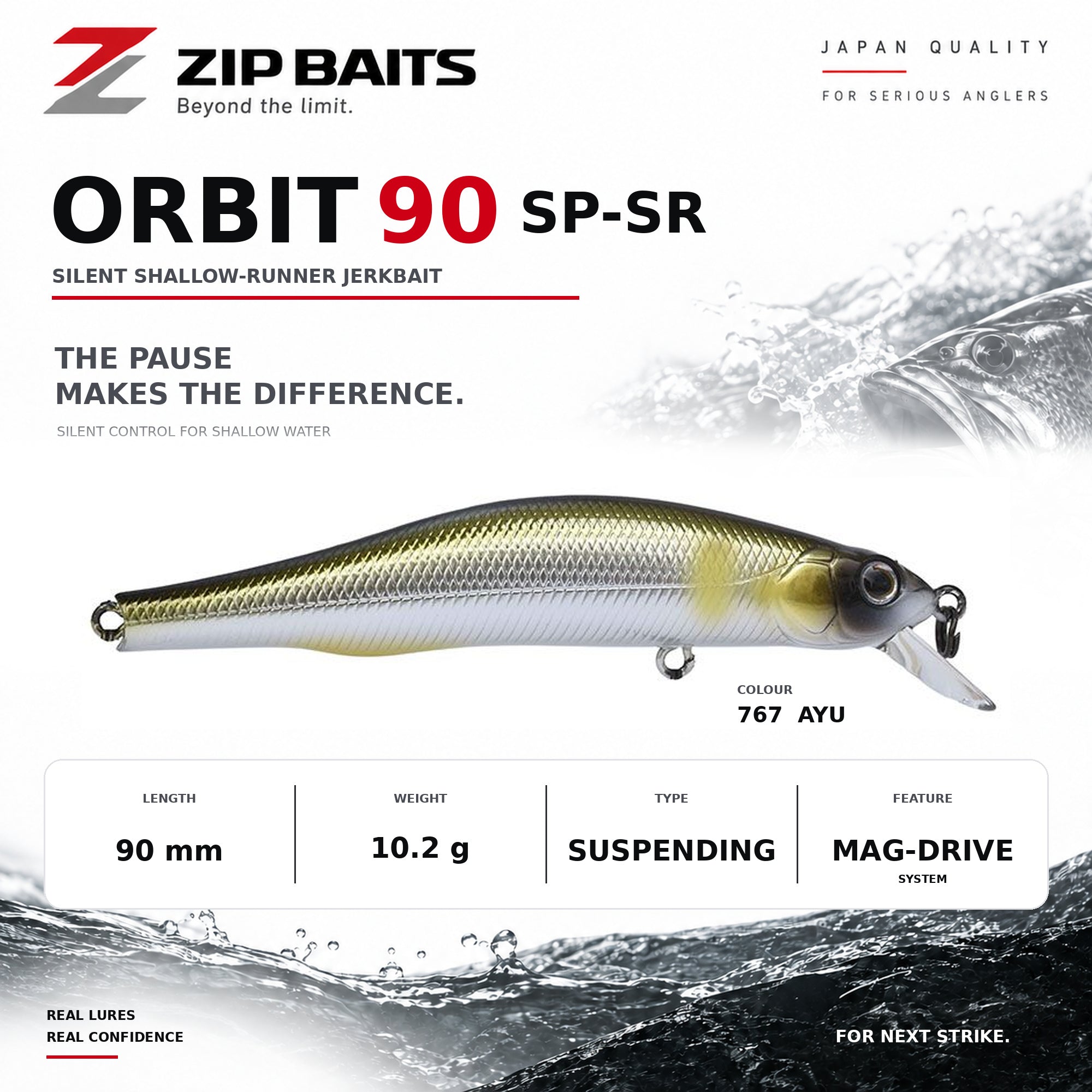Zipbaits Orbit 90 SP SR Suspend Lure 767 (3508)