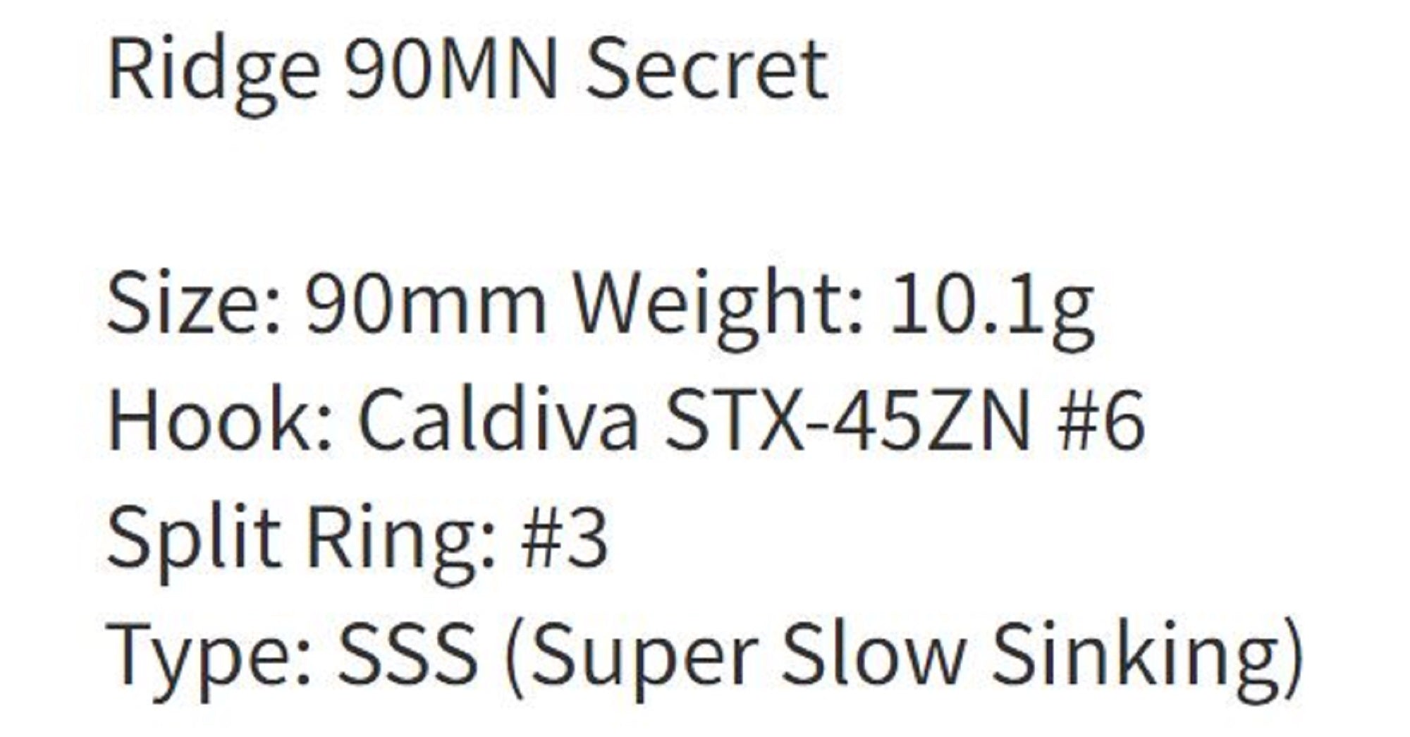Zipbaits Rigge 90 MN Secret Super Slow Sinking Lure 50 (3032)