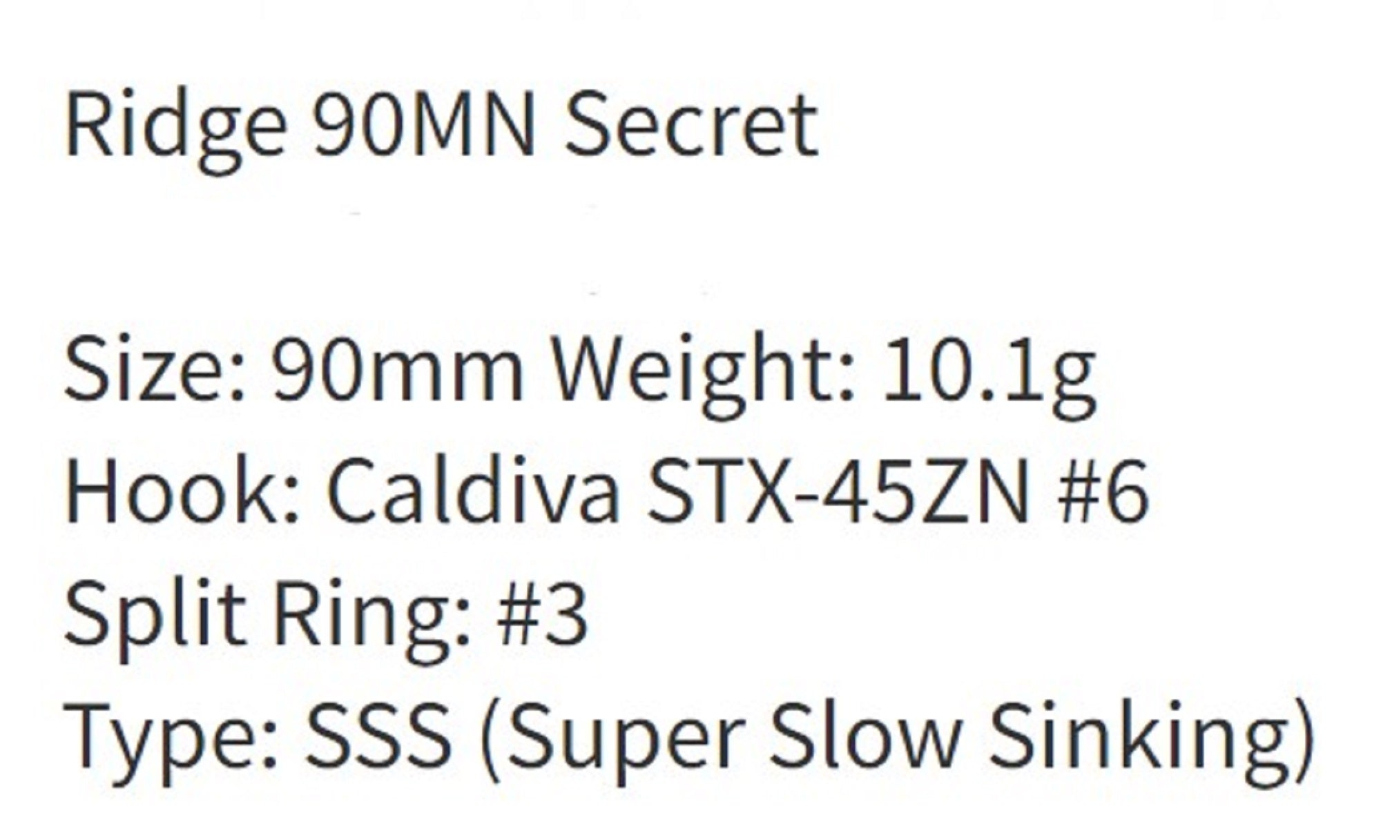 Zipbaits Rigge 90 MN Secret Slow Sinking Lure L-178 (3155)