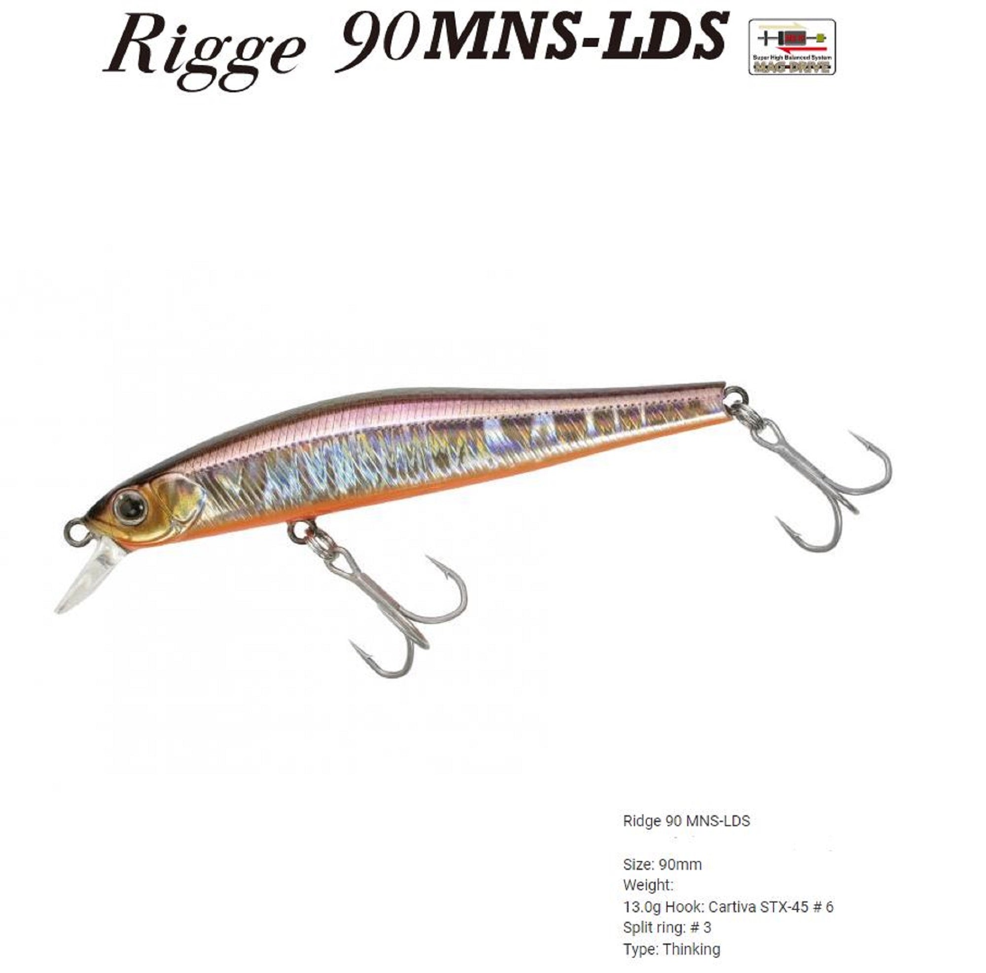 Zipbaits Rigge 90 MNS LDS Slow Sinking Lure 755 (1051)