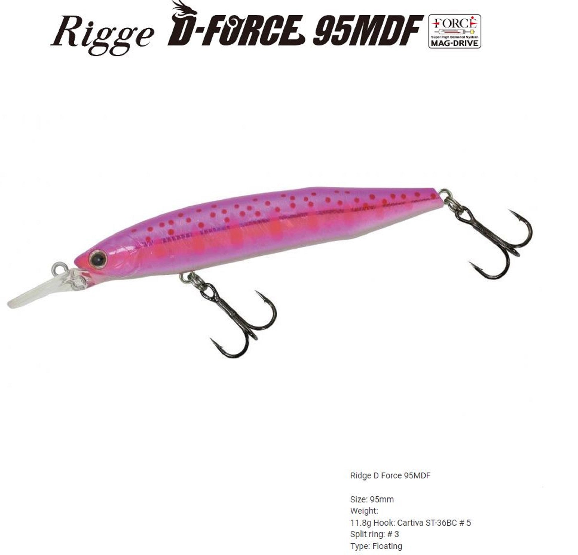 Zipbaits Rigge D-Force 95 MDF Floating Lure 317 (9064)