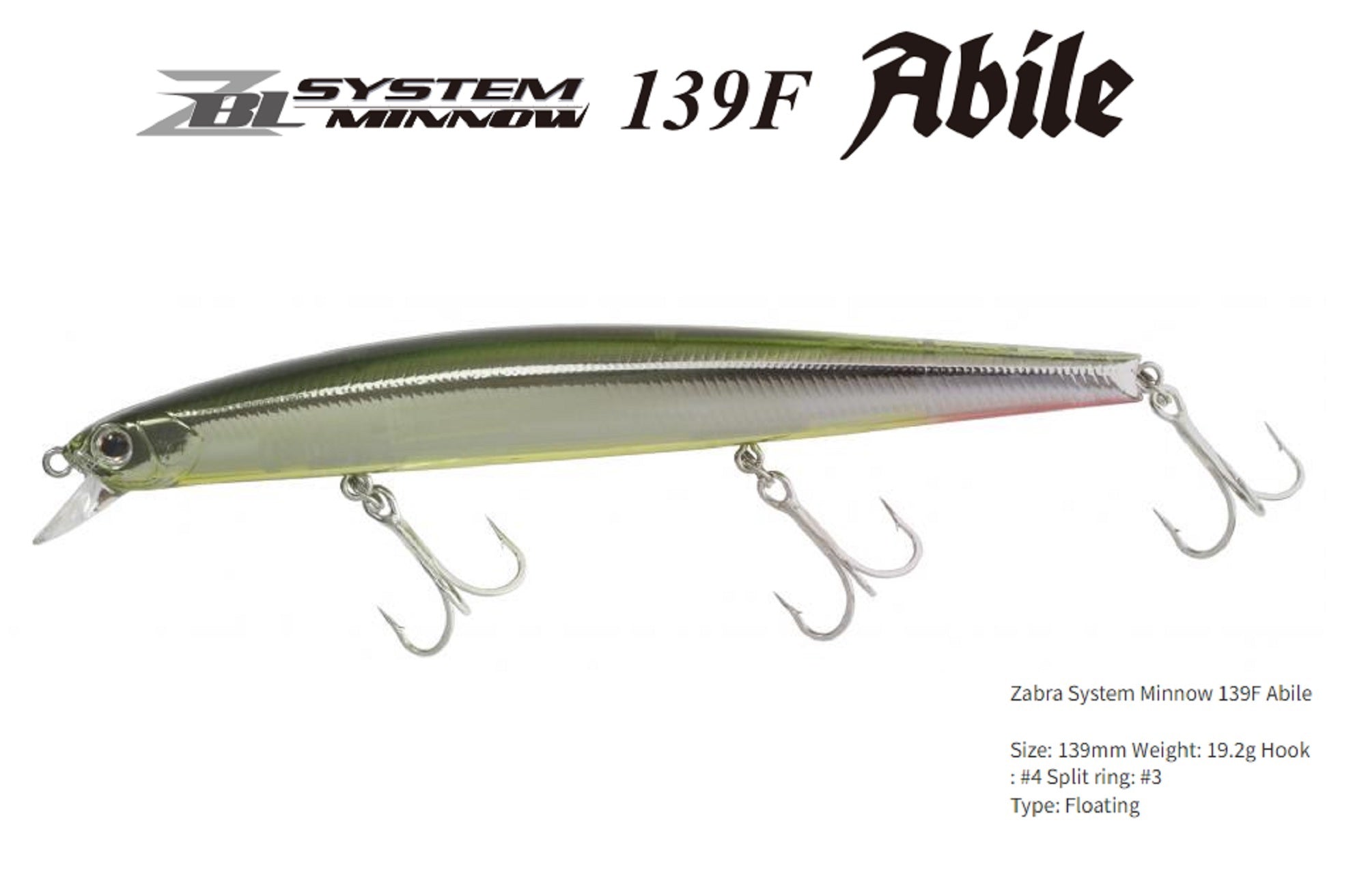 Zipbaits ZBL System Minnow 139F Abile Floating Lure 658 (4041)