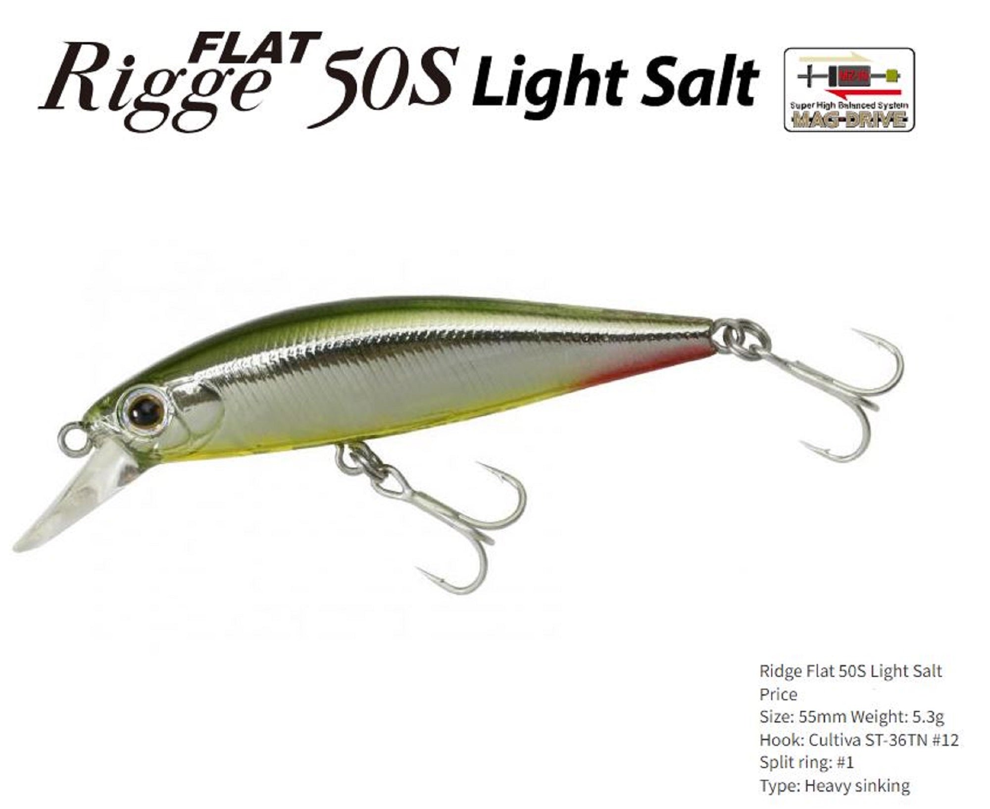 Zipbaits Rigge Flat Heavy 50S Sinking Lure 946 (6045)