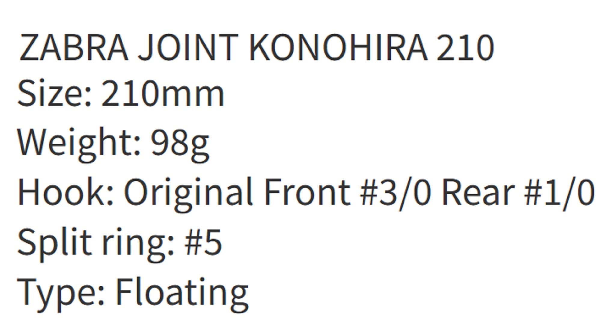 Zipbaits Conohira 210 Floating Jointed Lure 927 (5023)