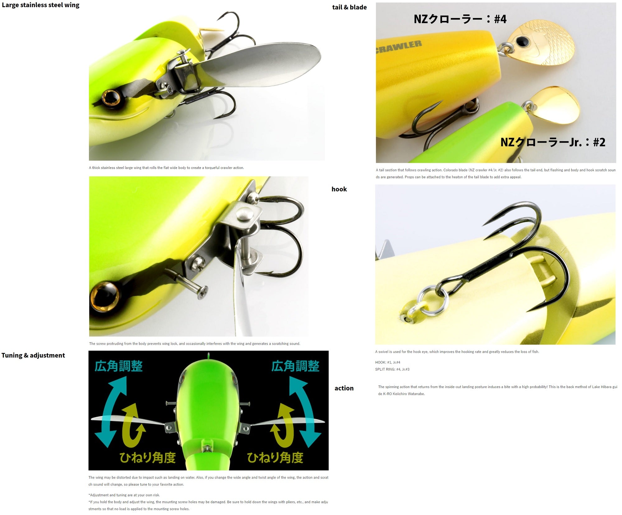 Deps NZ Crawler Jr 90 mm 1 oz Floating Lure 08 (4088)