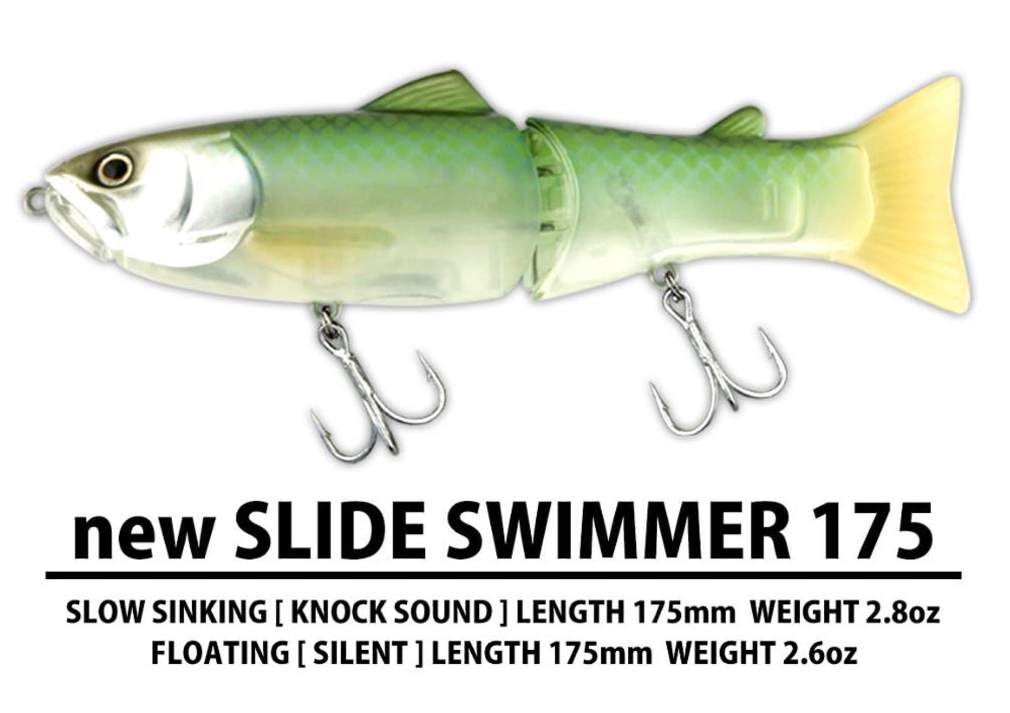 Deps New Slide Swimmer 175F Floating Jointed Lure 01 (6010)