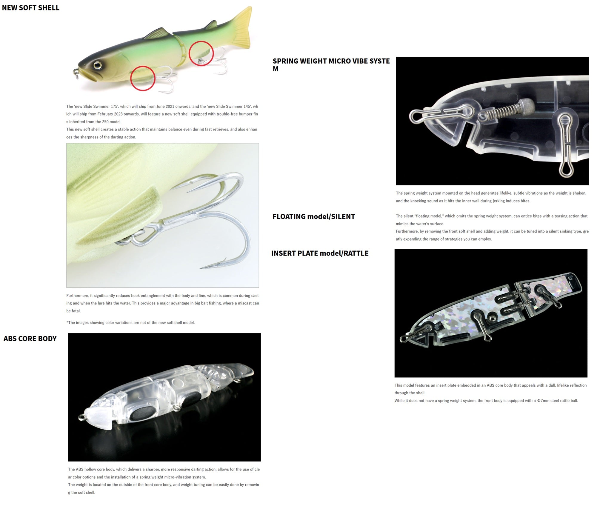 Deps New Slide Swimmer 175 Slow Sinking Jointed Lure 21 (7215)