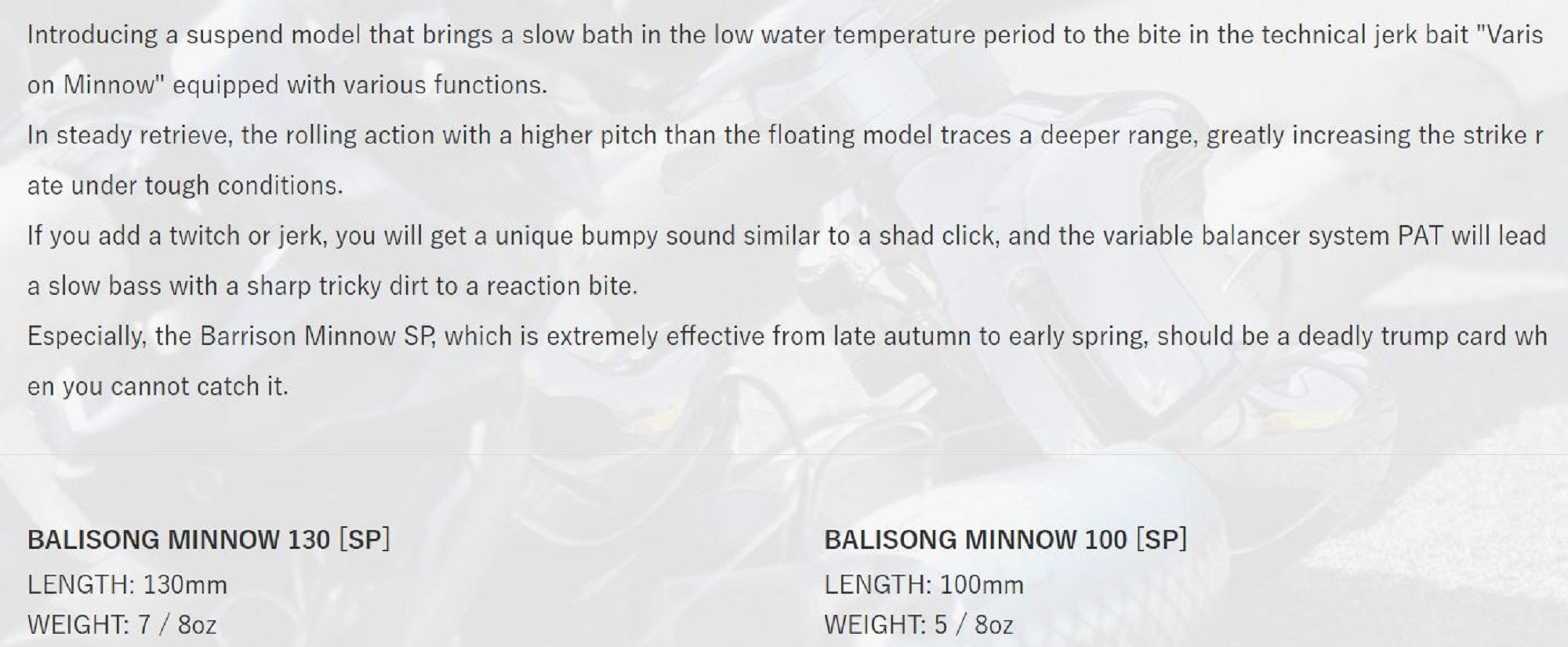 Deps Balisong Minnow 130SP 7/8 oz Suspend Lure 22 (3227)