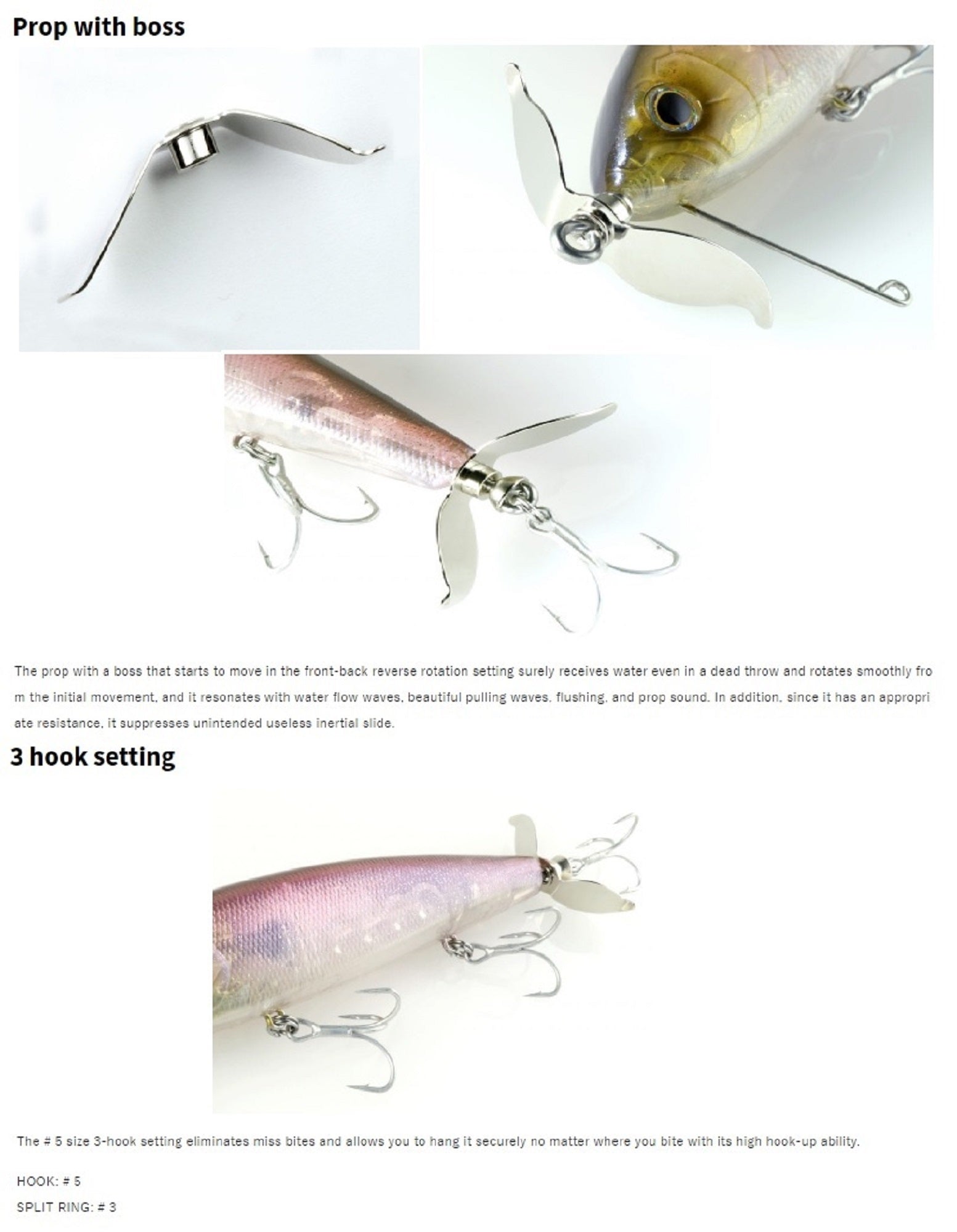 Deps Calling Hustler 125 Prop 29.5 grams Sinking Lure 22 (5228)