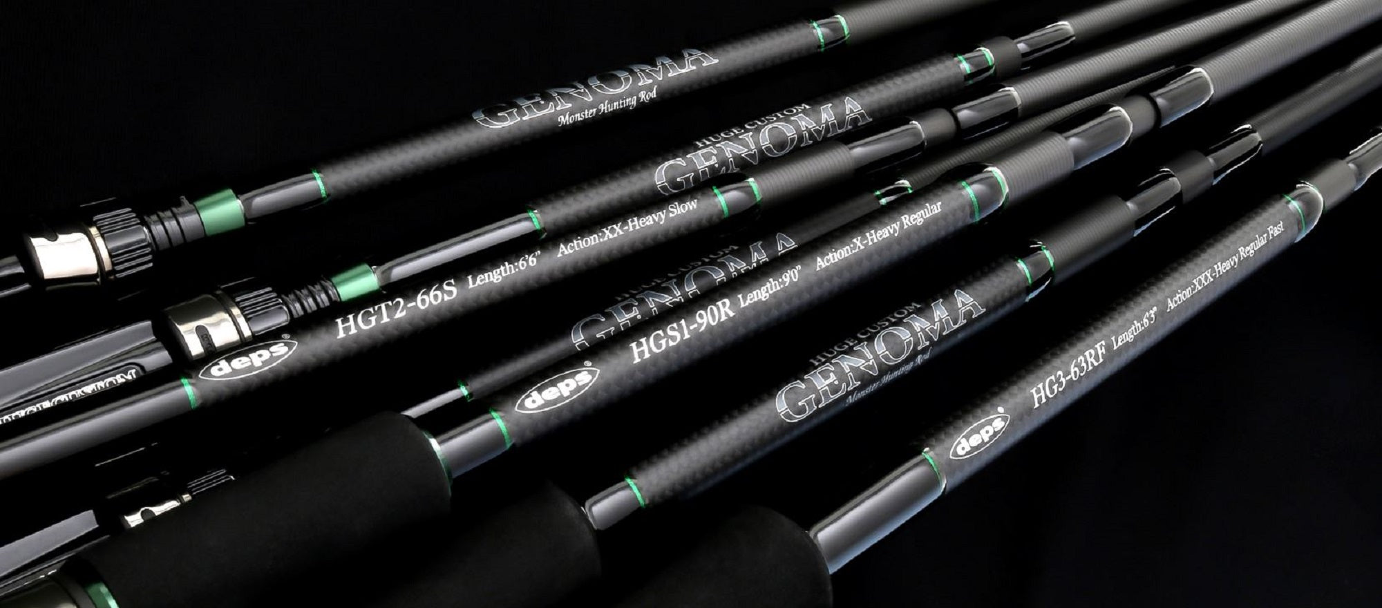 Deps Rod Baitcast Huge Custom Genoma HGT2-66S 3 piece (2773)