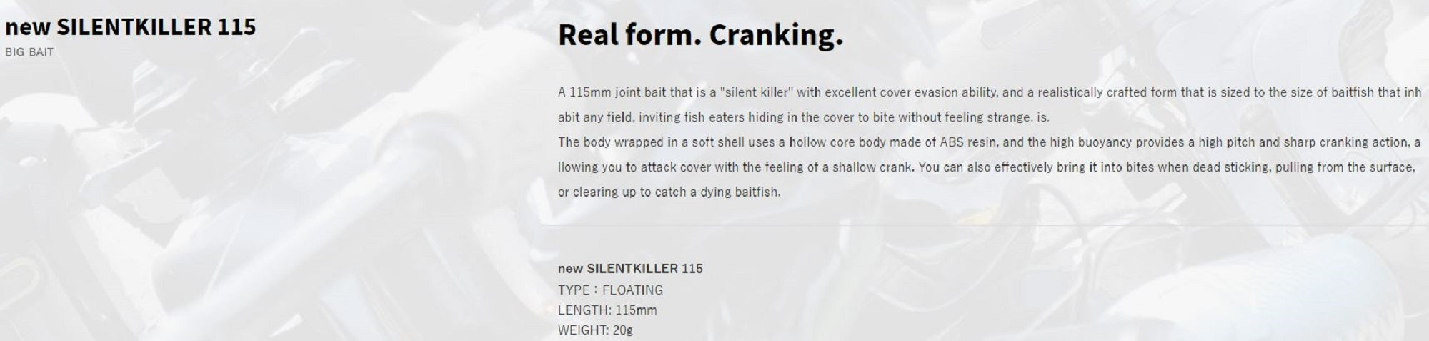 Deps New Silent Killer 115 Floating Jointed Lure 14 (5147)