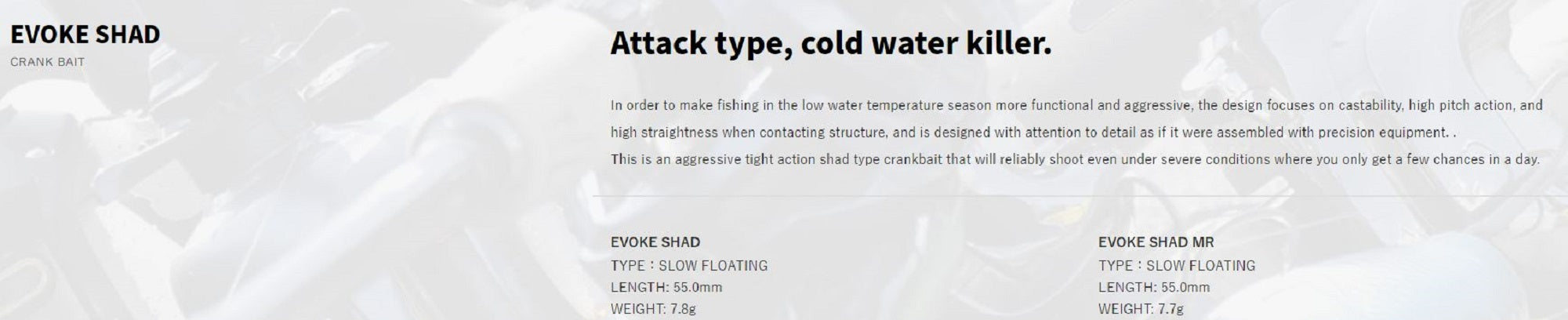Deps Evoke Shad 55mm 7.8 grams Floating Lure 11 (9110)