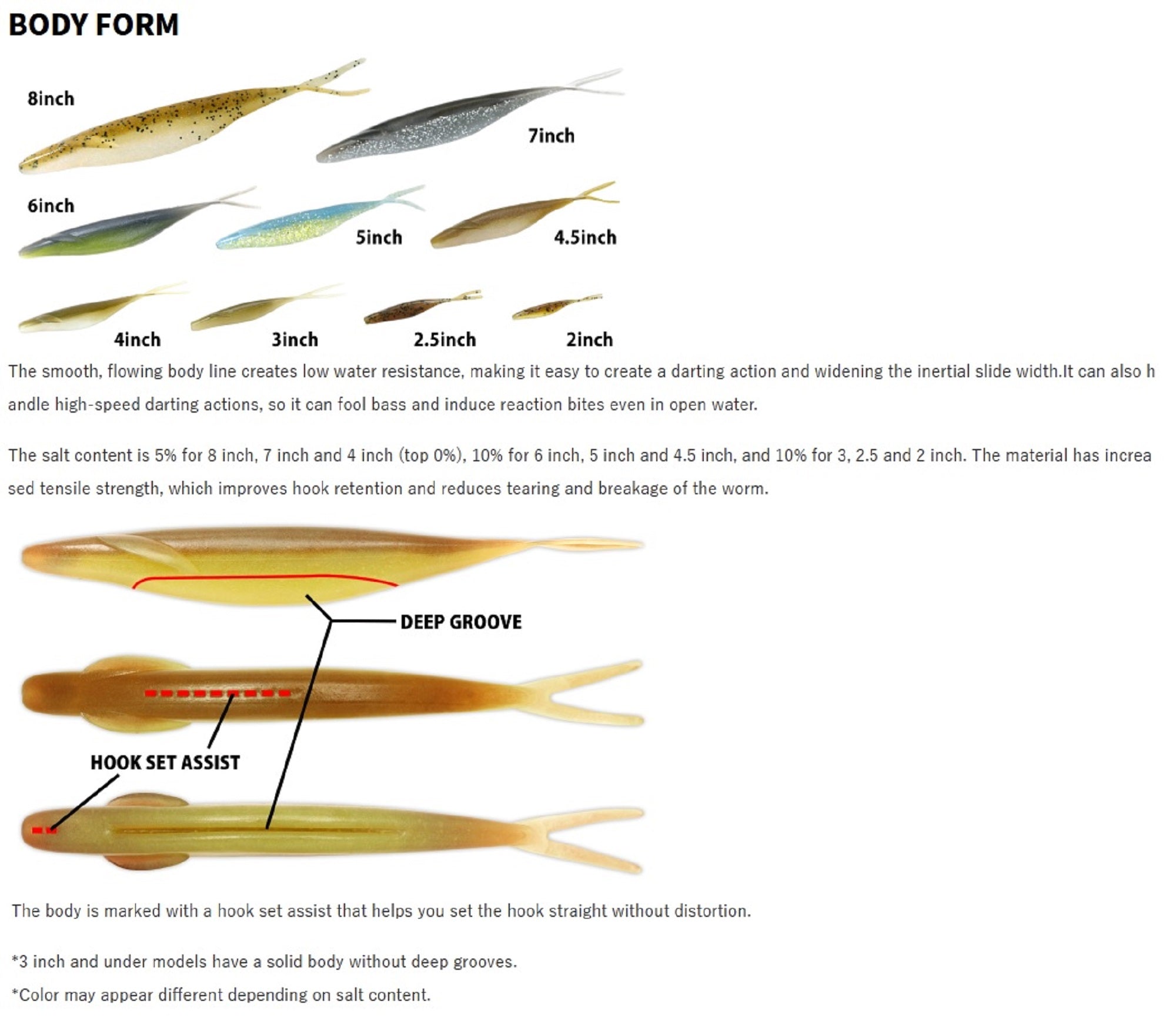 Deps Soft Lure Sakamata Shad 3 Inch 92 (7923)