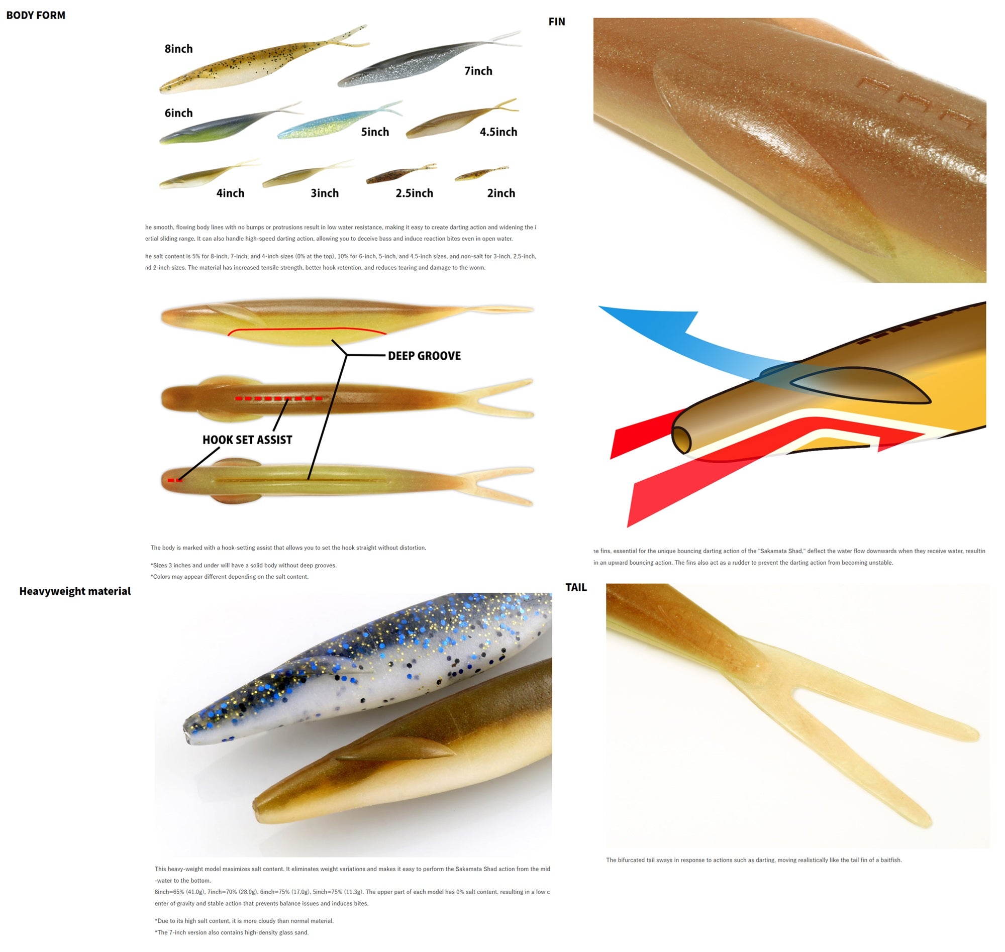 Deps Soft Lure Sakamata Shad 6 Inch 19 (7192)
