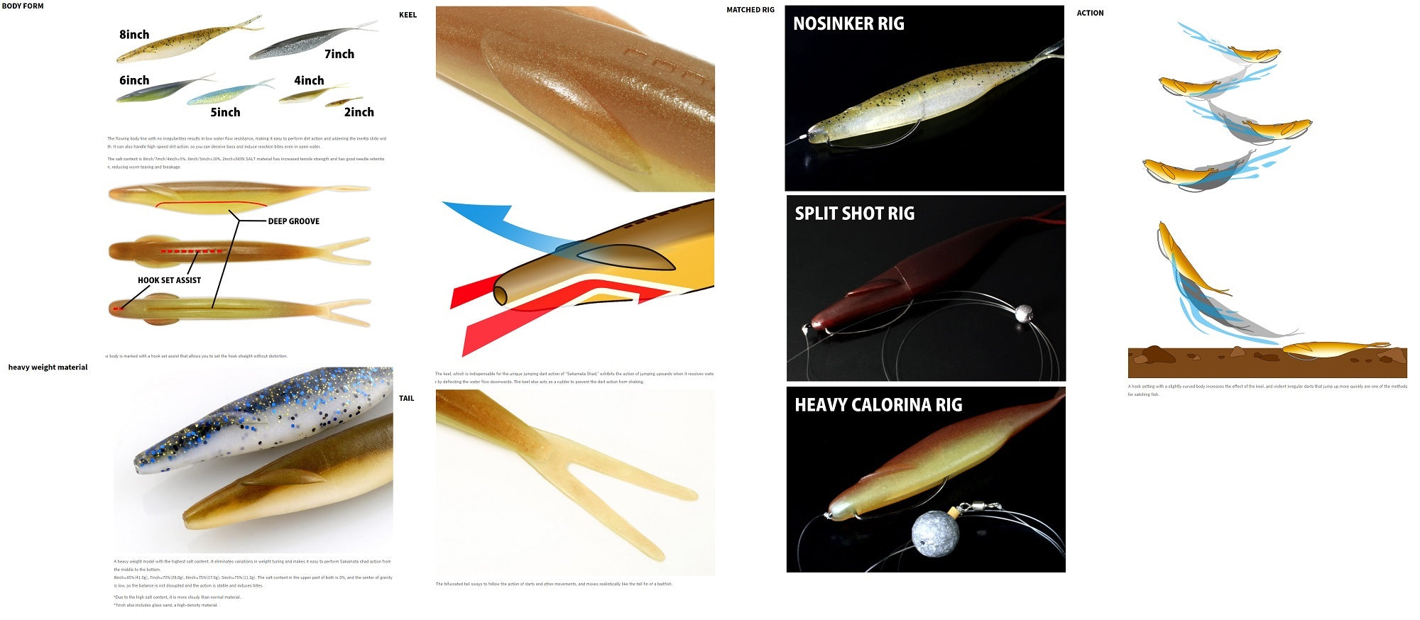 Deps Soft Lure Sakamata Shad 6 Inch 22 (7222)
