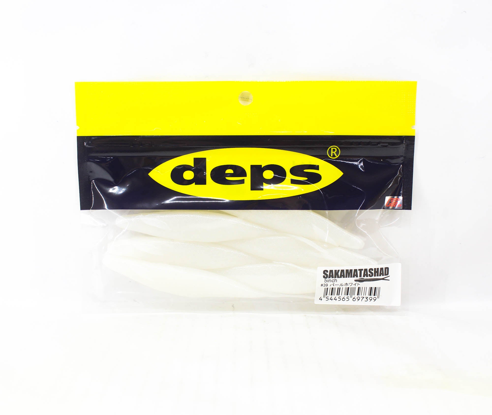 Deps Soft Lure Sakamata Shad 5 Inch 39 Pearl White (7399)