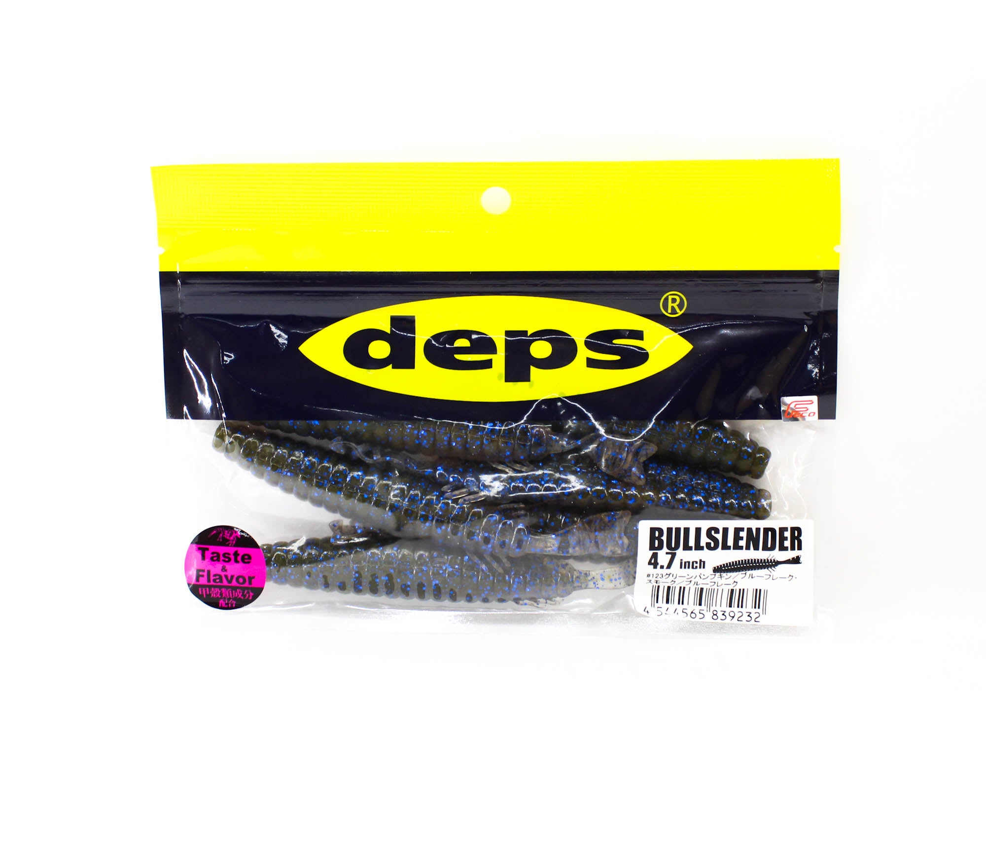 Deps Soft Lure Bull Slender 4.7 Inch 6 per pack 123 (9232)