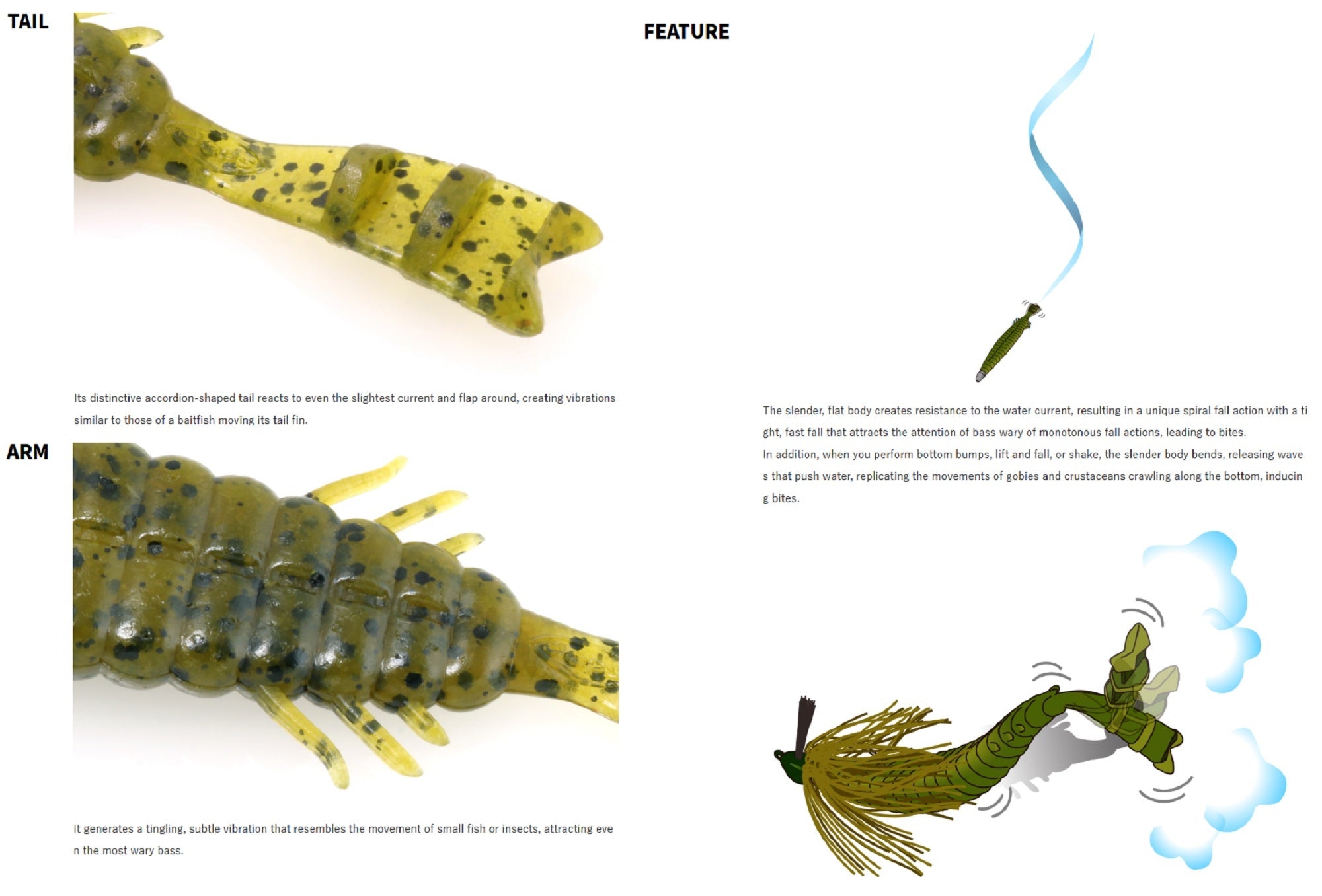 Deps Soft Lure Bull Slender 4.7 Inch 6 per pack 123 (9232)