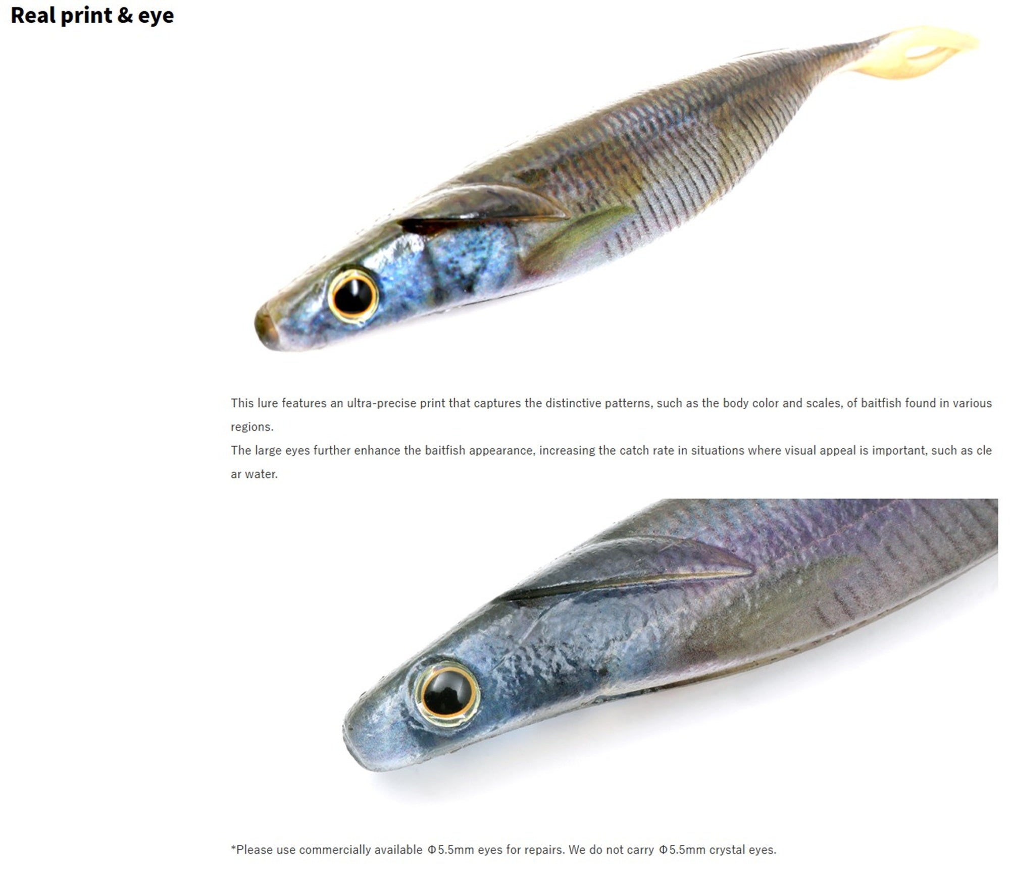 Deps Soft Lure Sakamata Shad Real 5 Inch 01 (9118)