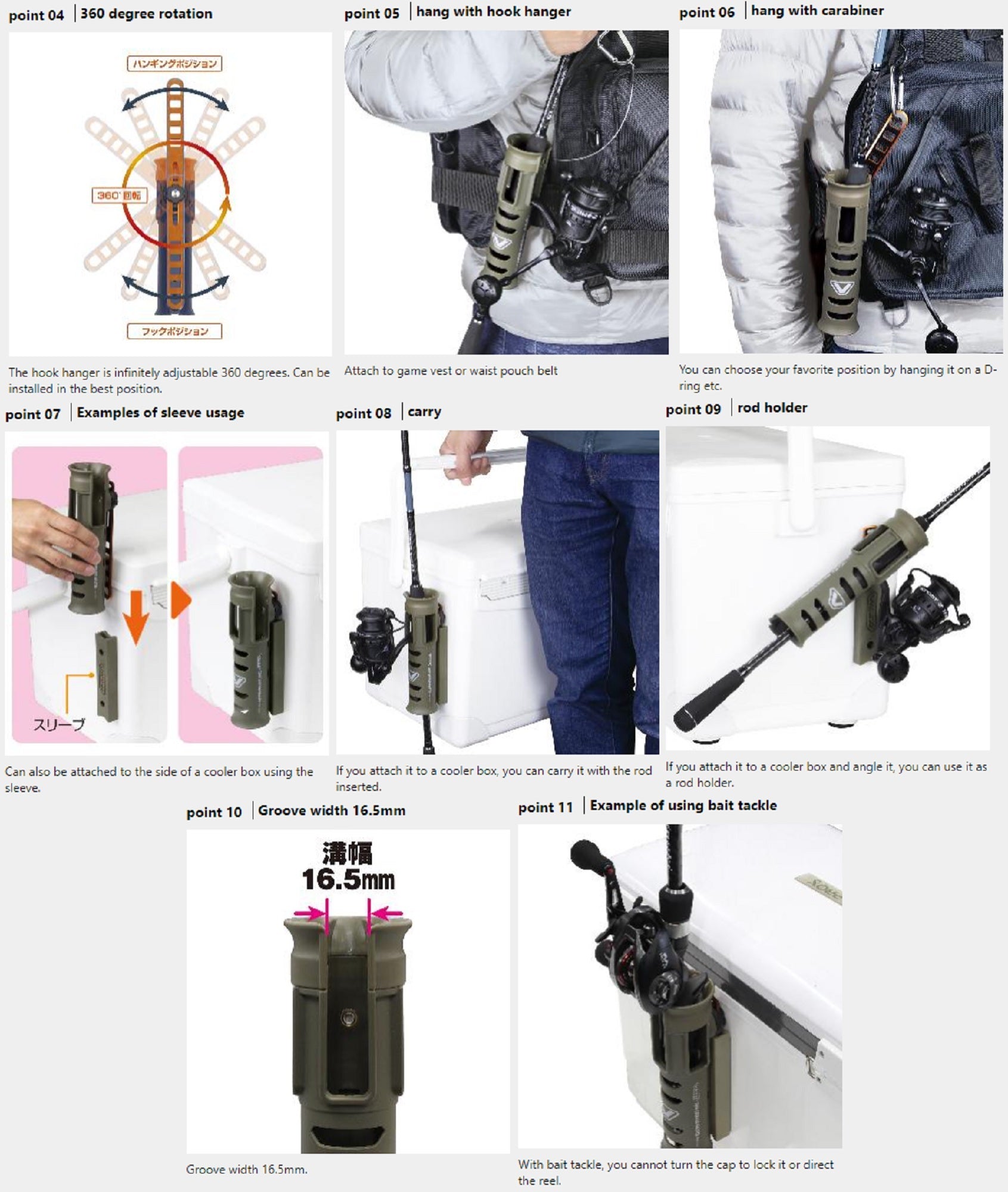Prox Viceo VC305N Rod Holster Turn Lock Multi Use Navy (1783)