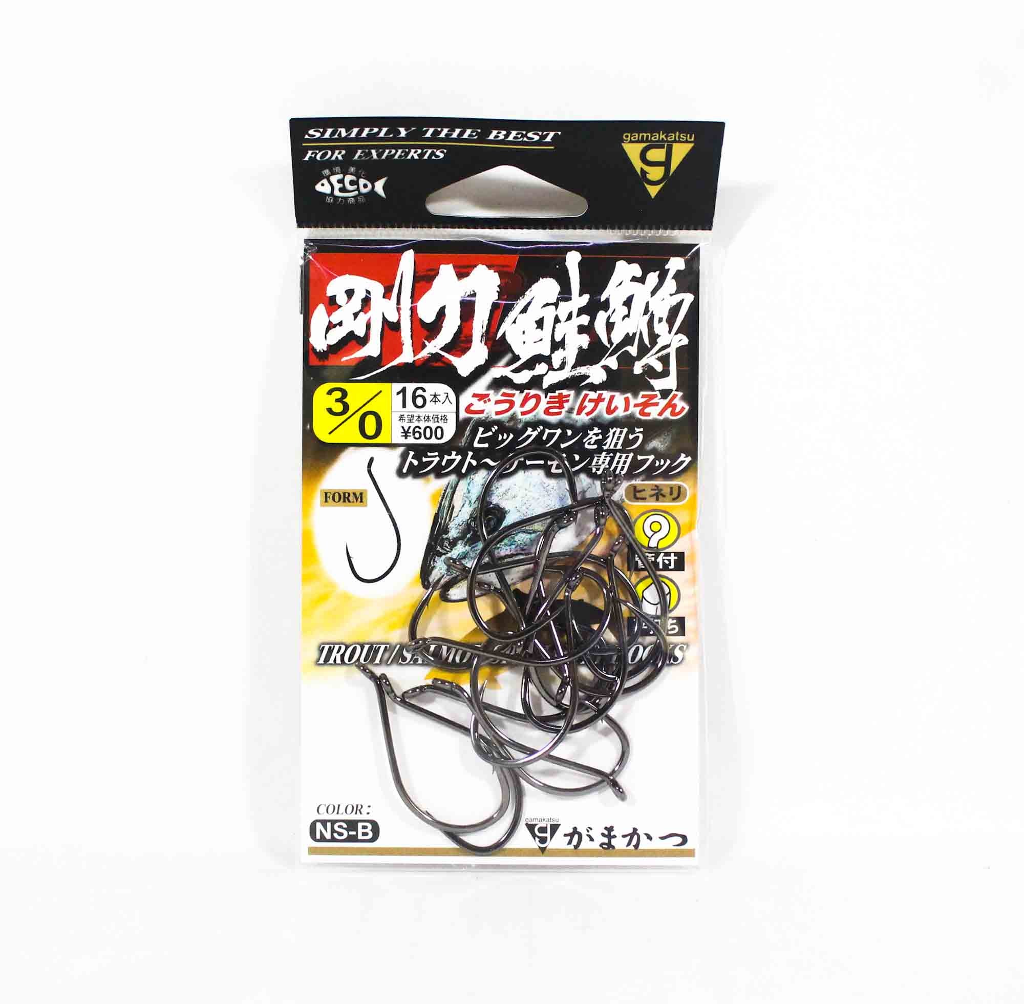 Gamakatsu 67636 Goriki Keison Trout Salmon Specialty Hook Size 3/0 (0522)