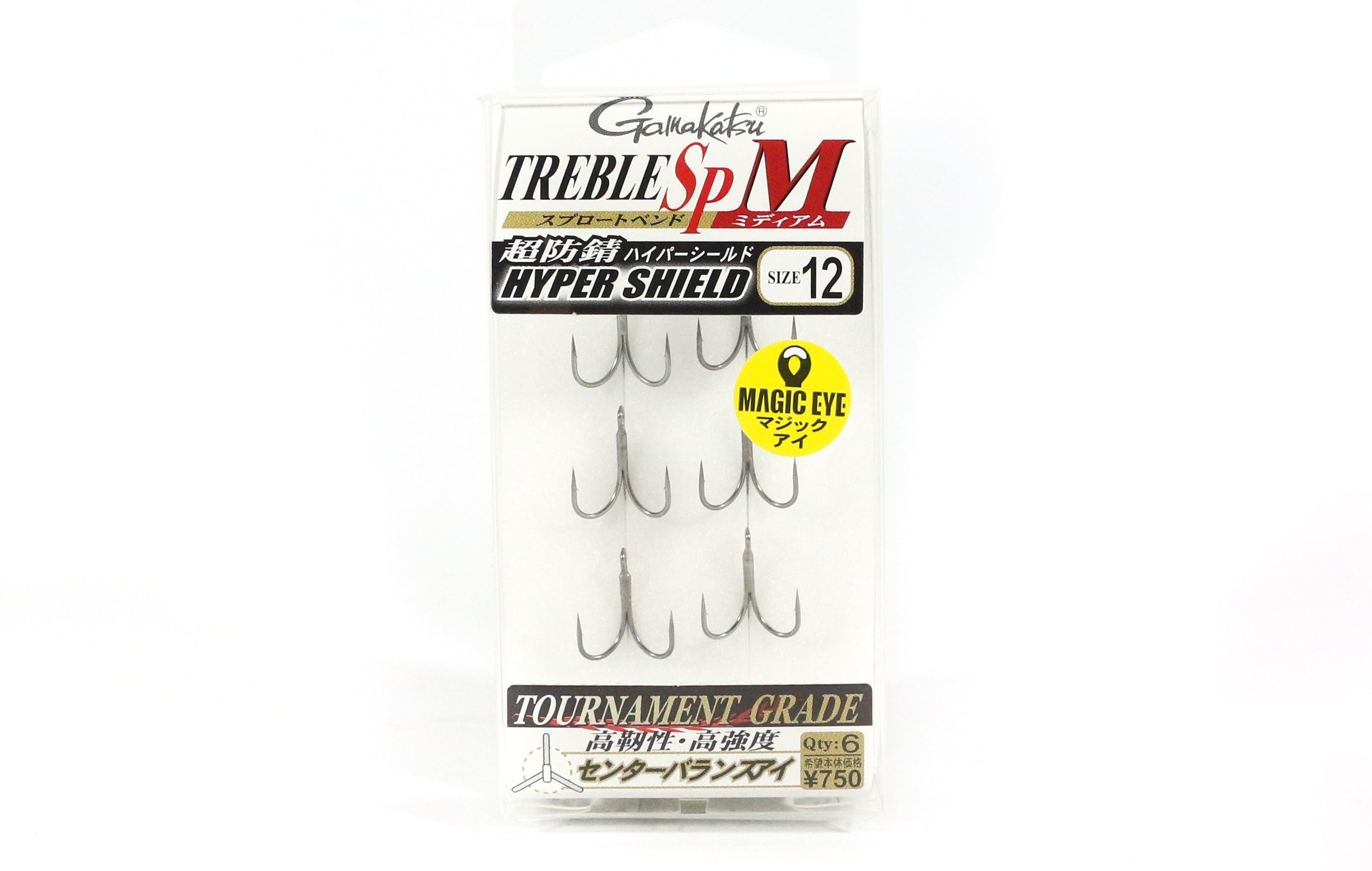 Gamakatsu 68448 Treble Hook SP M Hyper Shield Size 12 (4516)